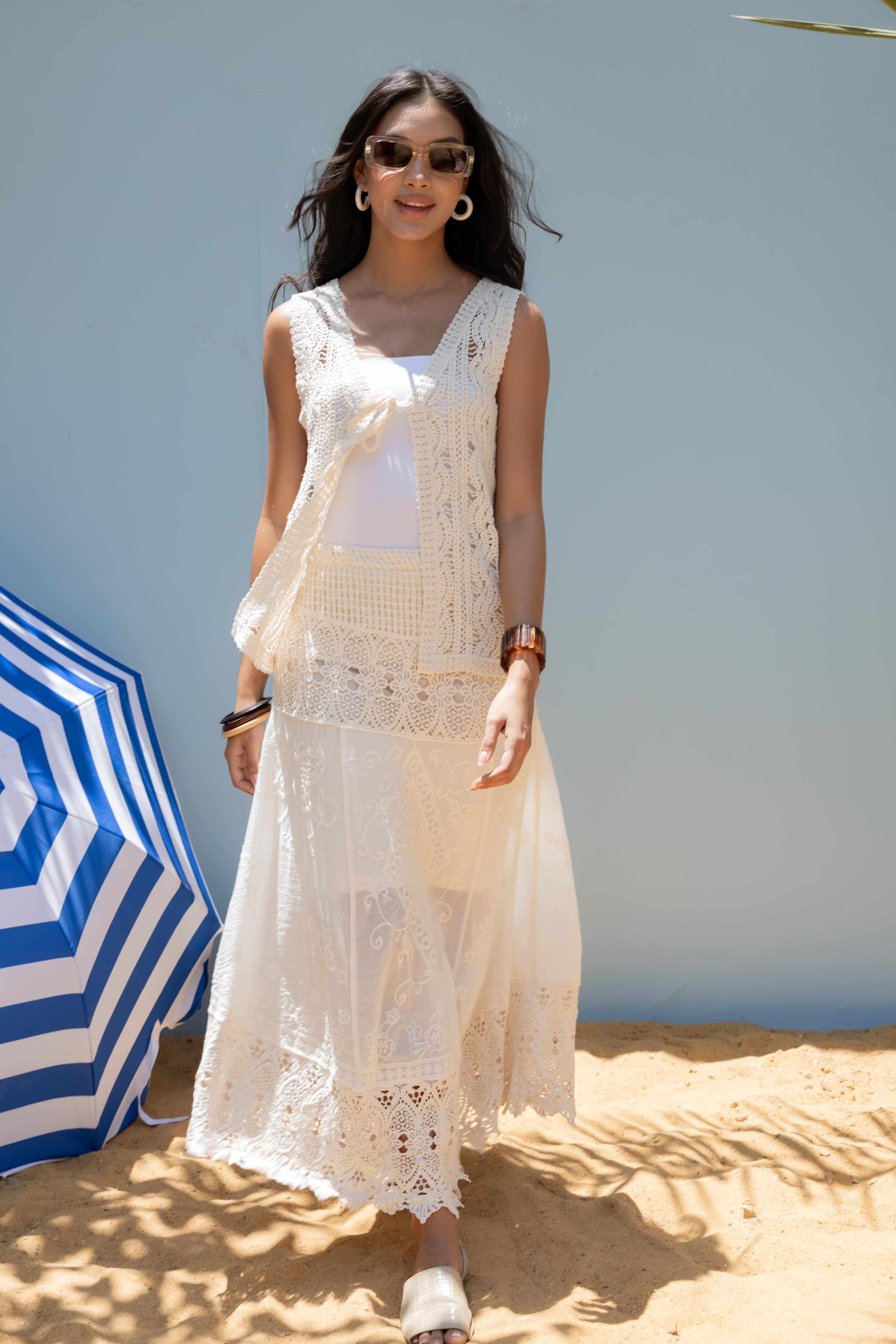 Minimal Tie Front Vest