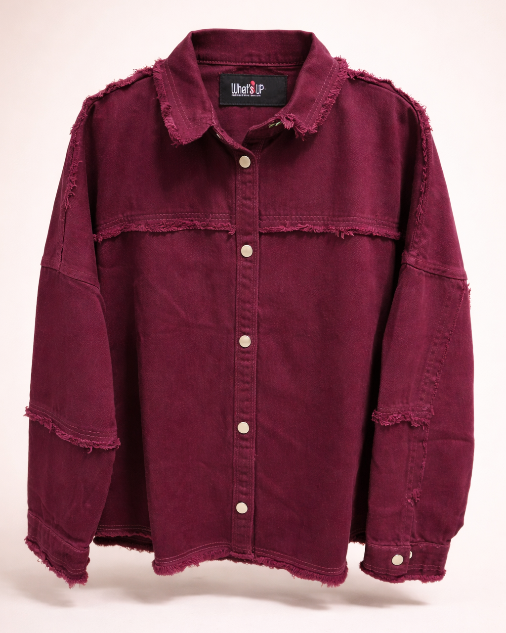 Oversized Gabardine Jacket - With Raw Edges