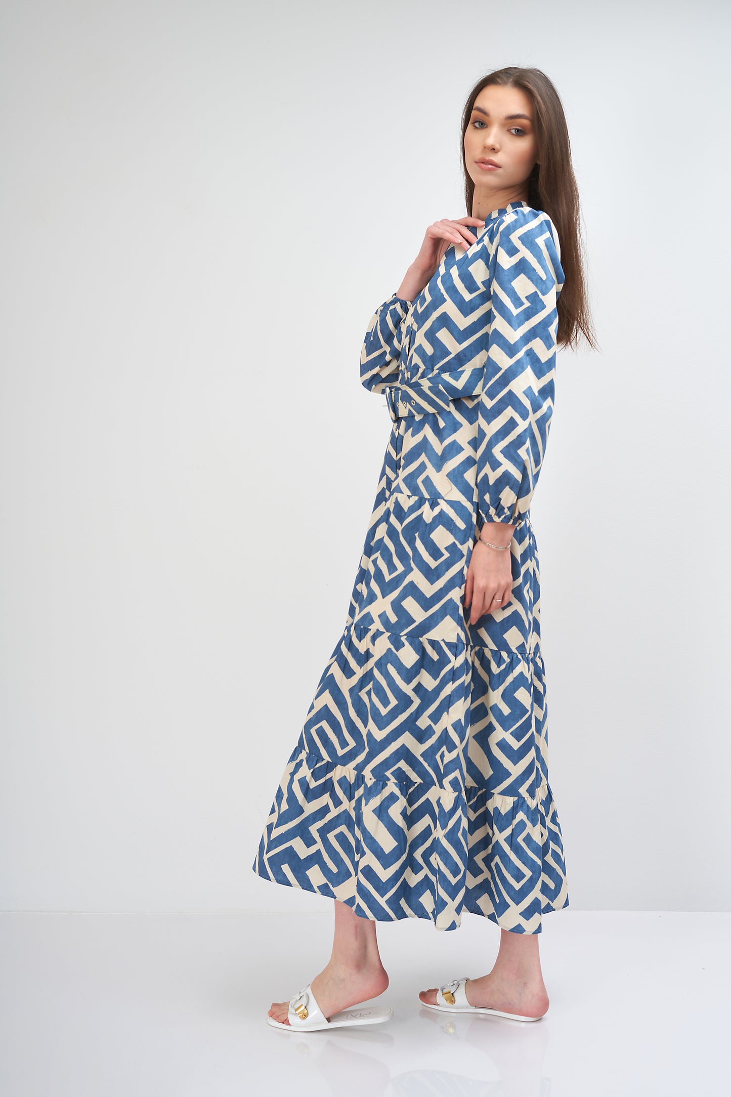 Colorful dress - (with a zigzag ) pattern