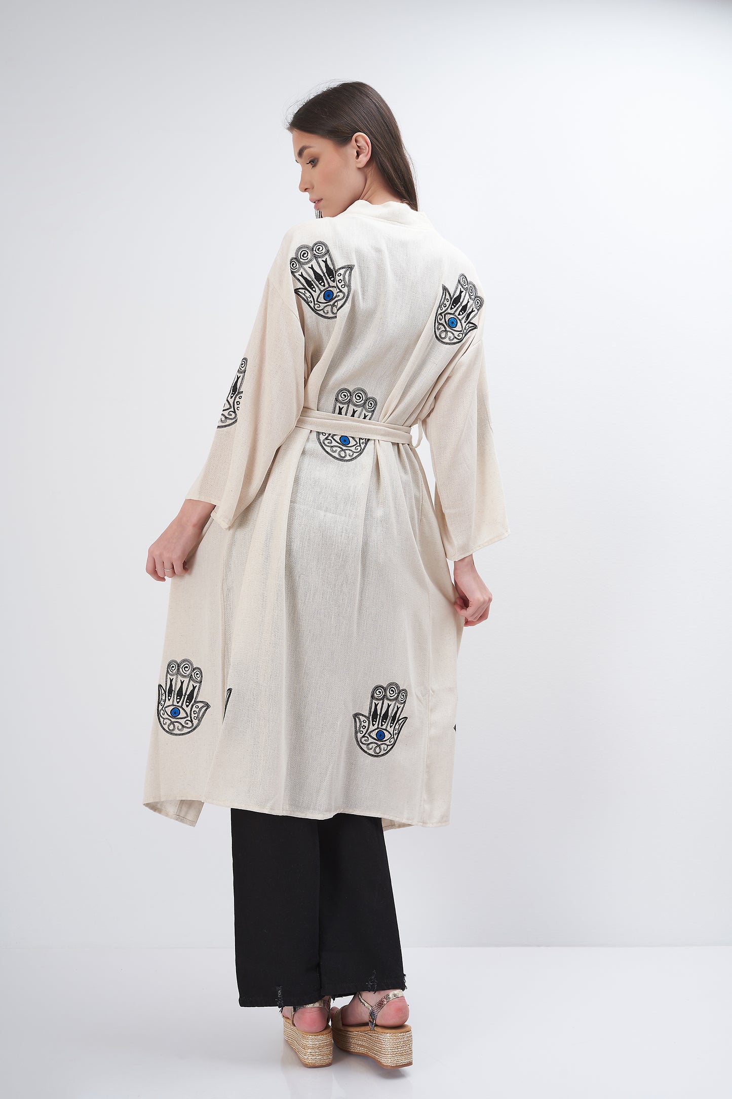 Long kimono - (embroidered-designs)