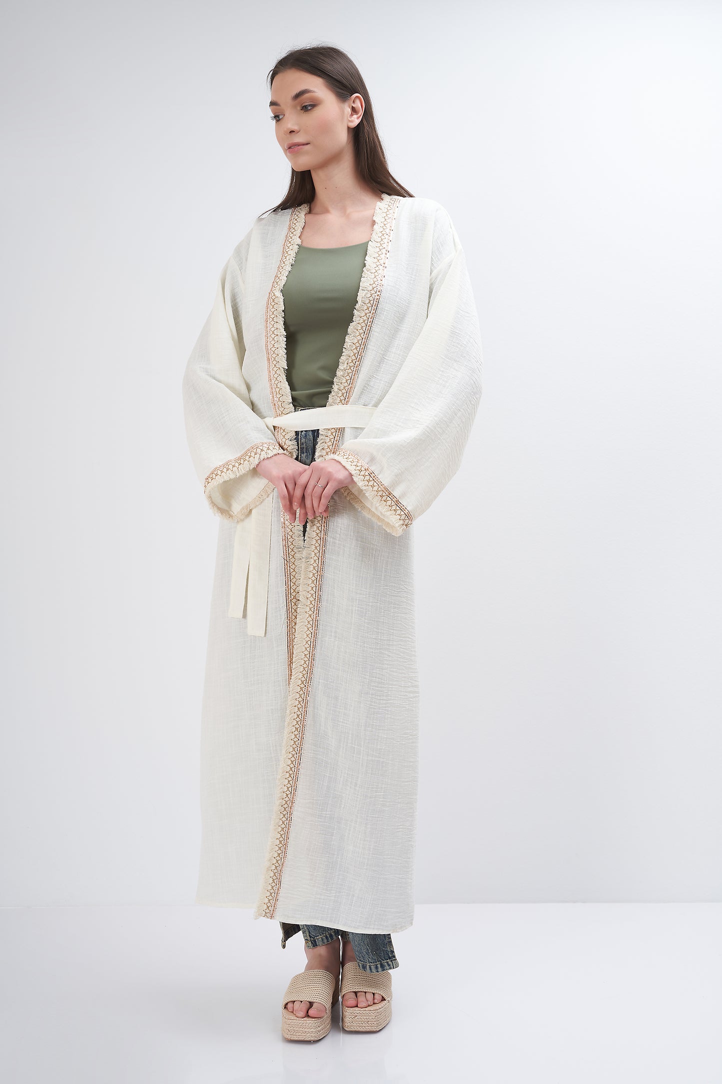 Plain V-neck - kimono