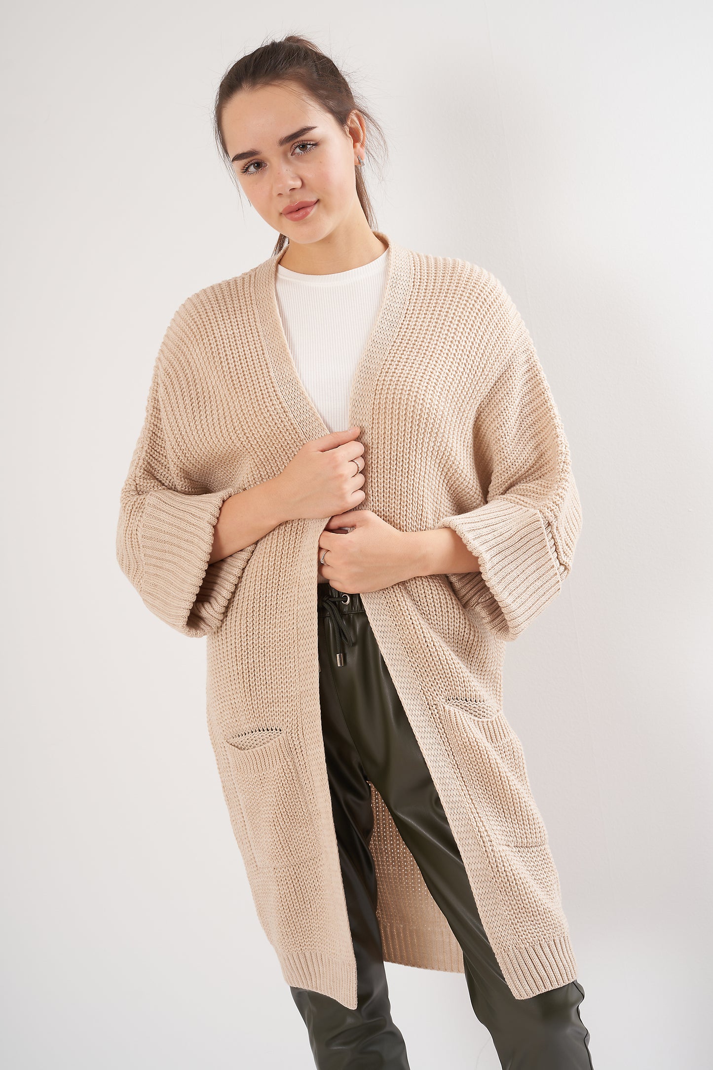 Cardigan Knitwear - Plain (Wide Sleeve)