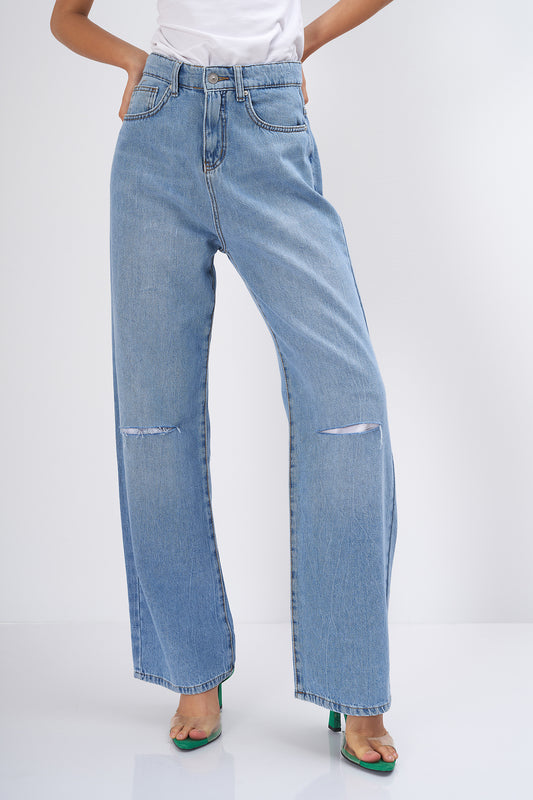 Plain Jeans - (Wide-Leg)