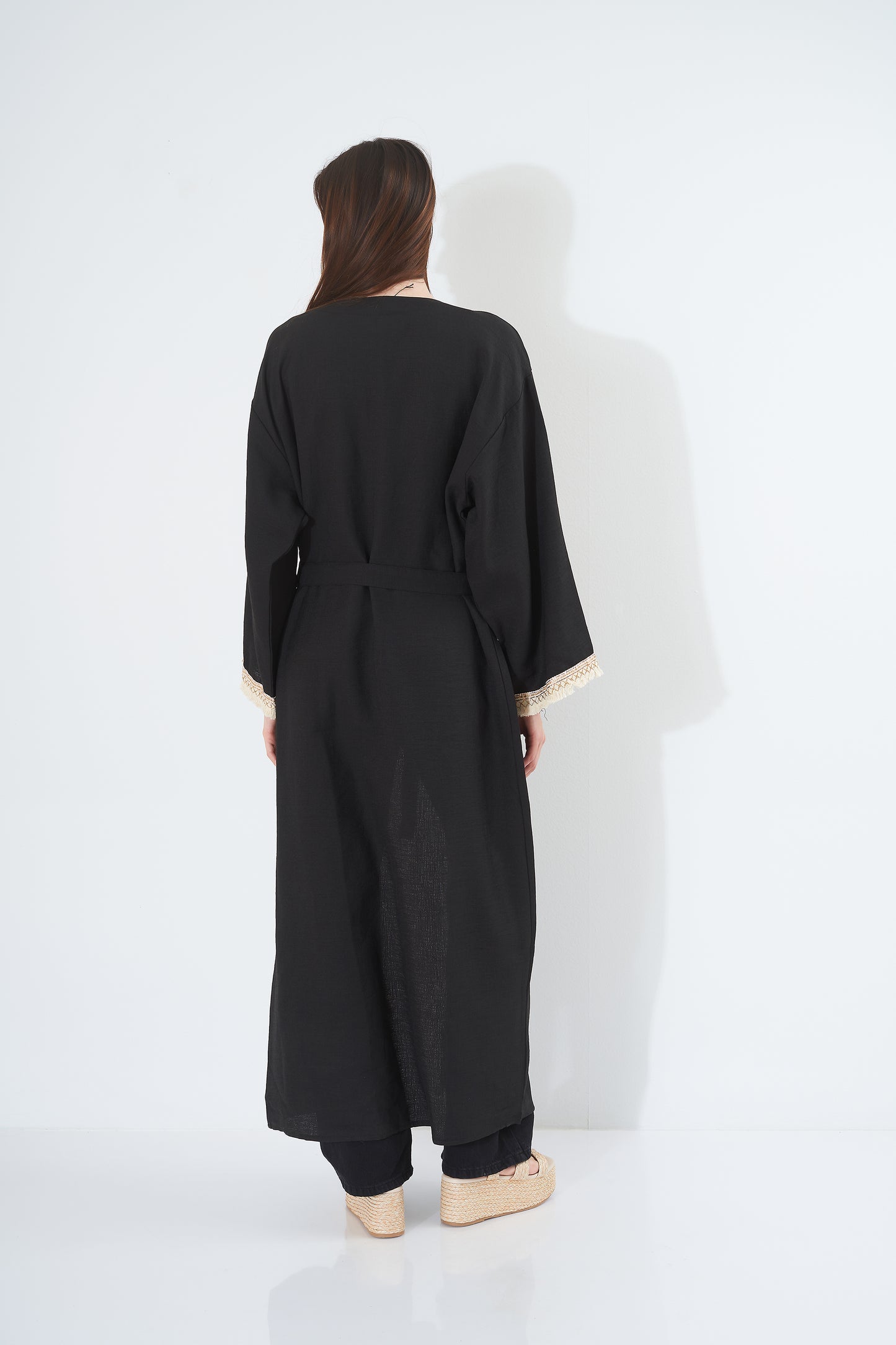 Coat Leather - (2 Pockets - With Belt)