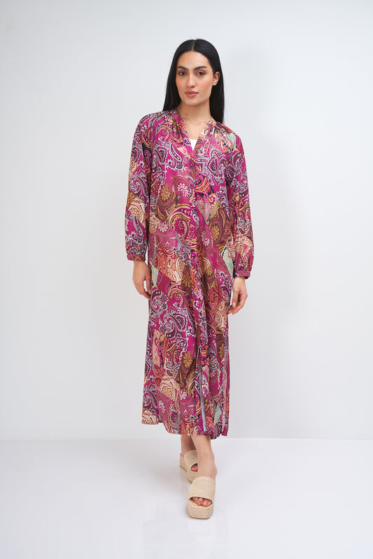 Satin dress - (with -floral) patterns