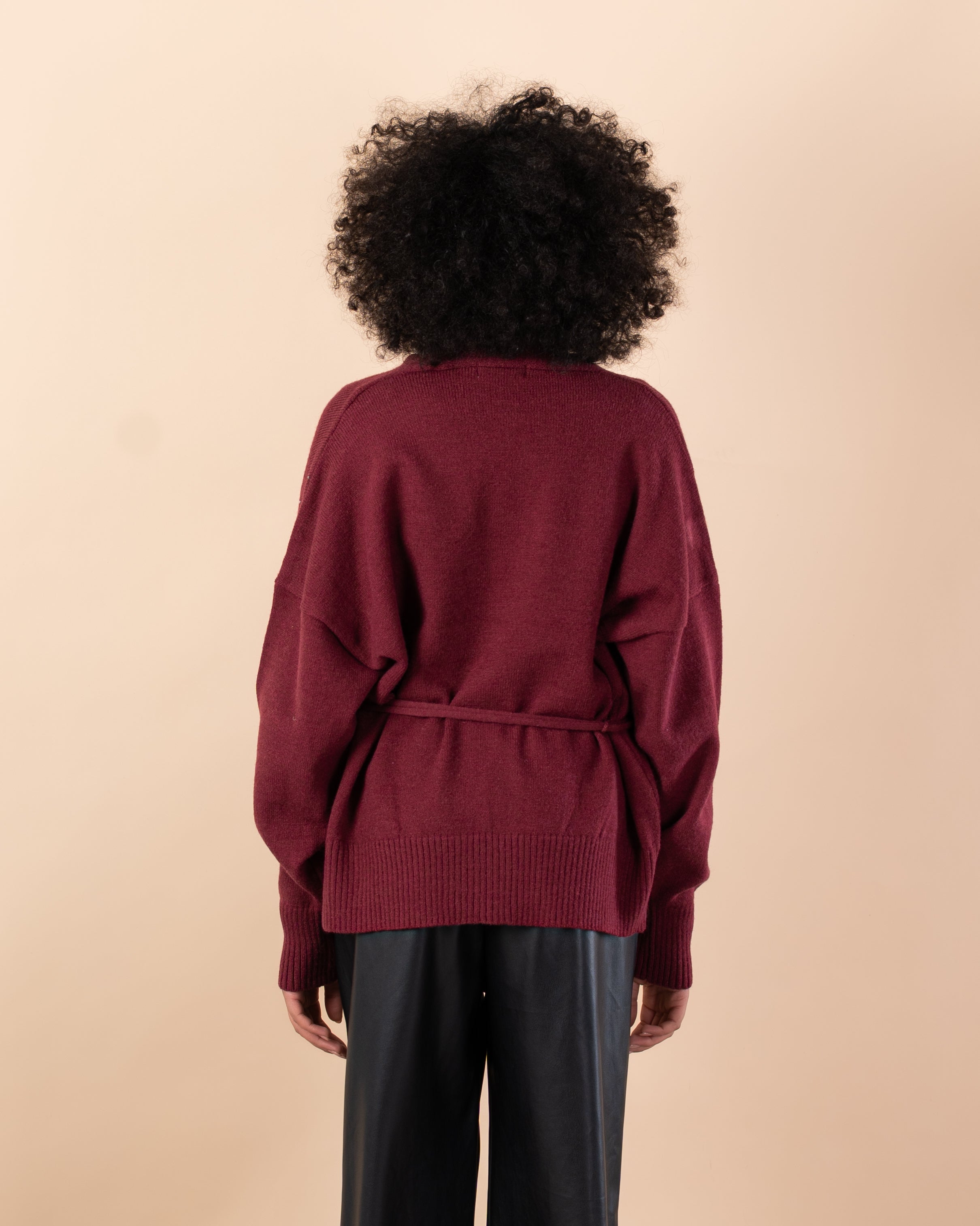 Knitwear Cardigan - Short with drawstring