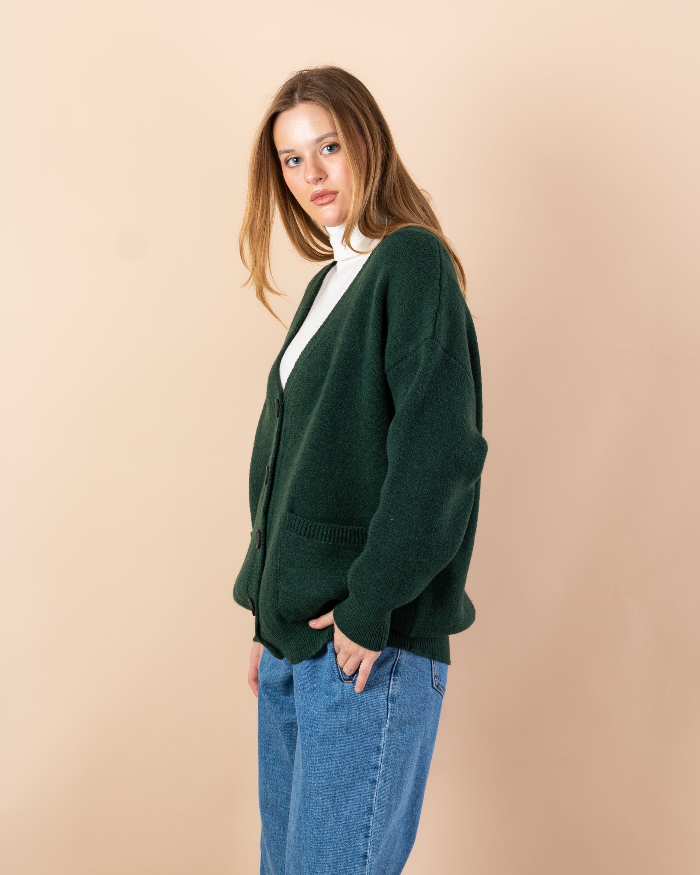 Knitted cardigan with 2 pockets