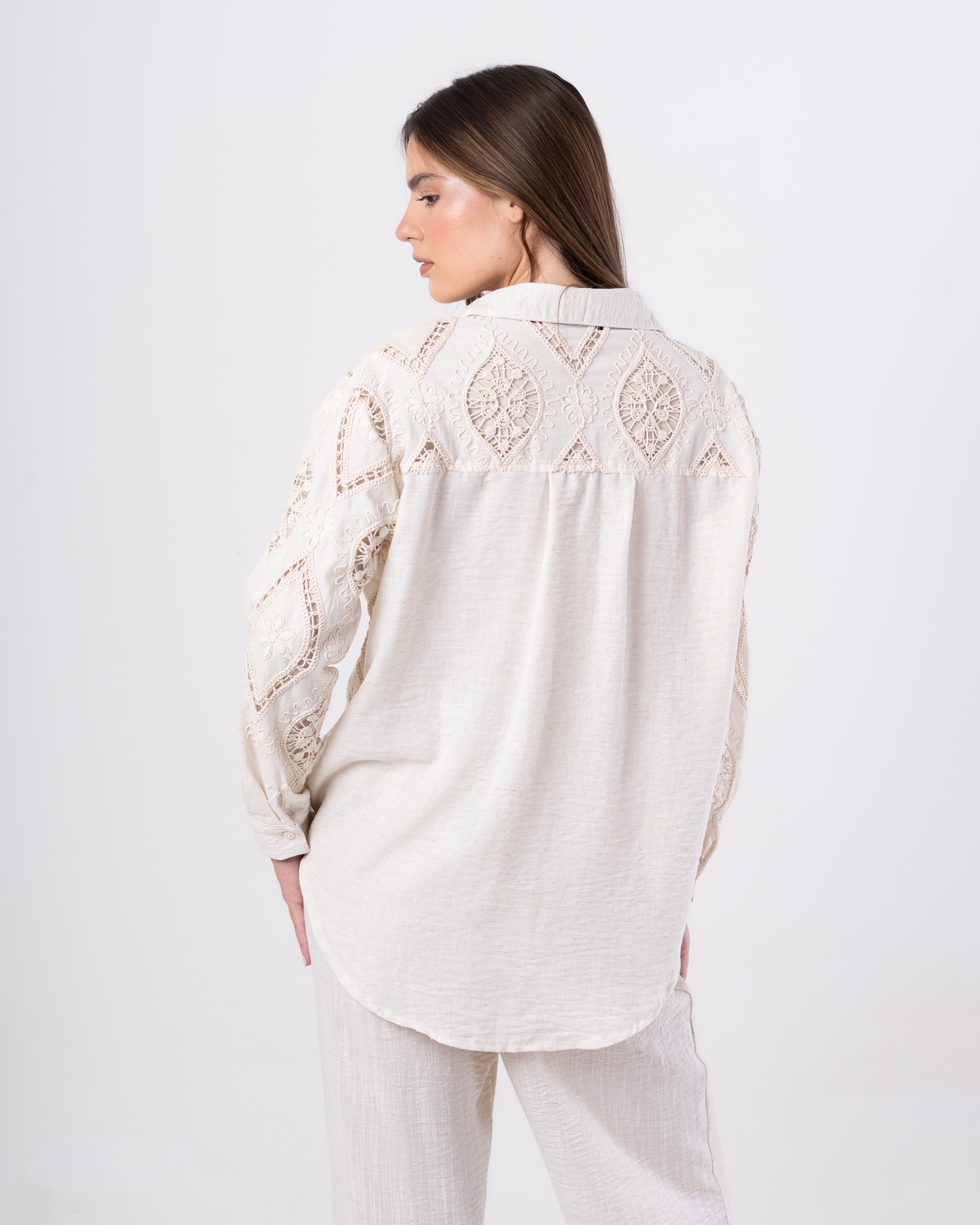 Embroidered Shirt – Triangle Pattern