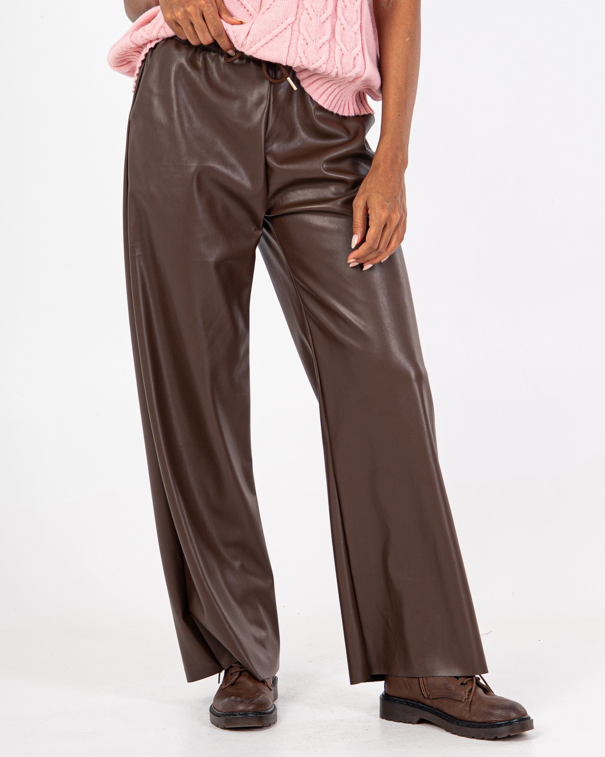 Leather Trouser – Wide Leg