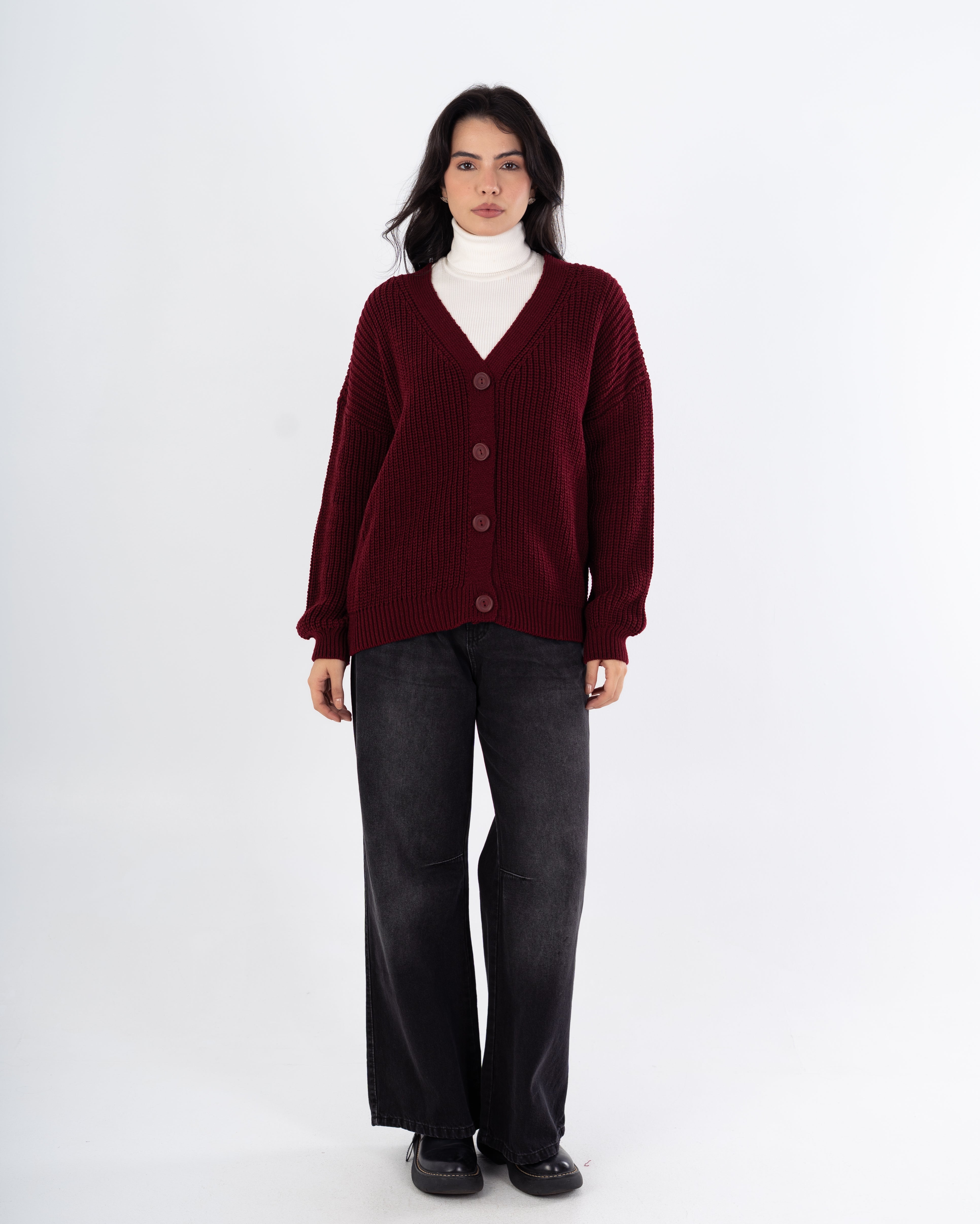 كارديجان واسع الرقبة – (4 أزرار)