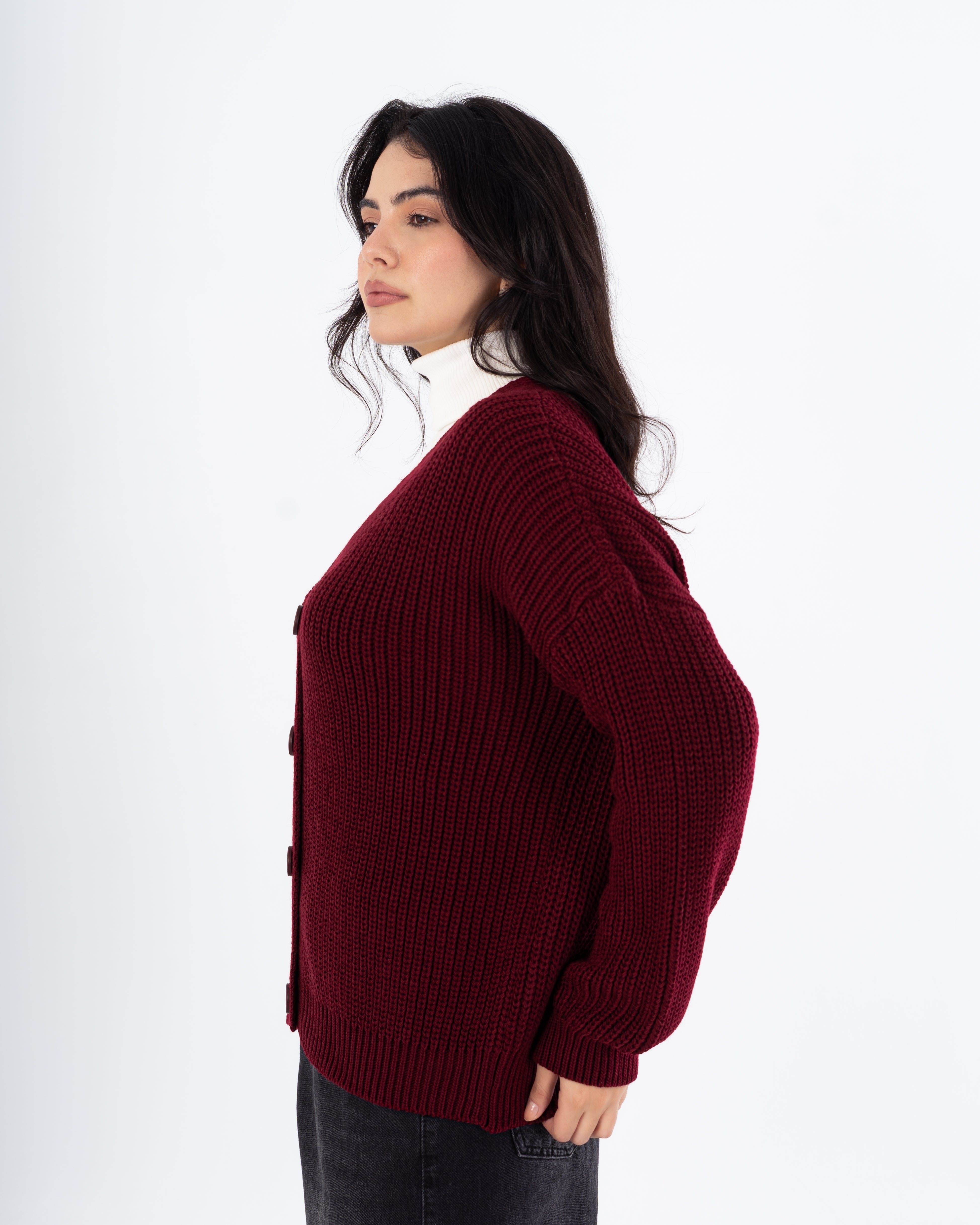 كارديجان واسع الرقبة – (4 أزرار)