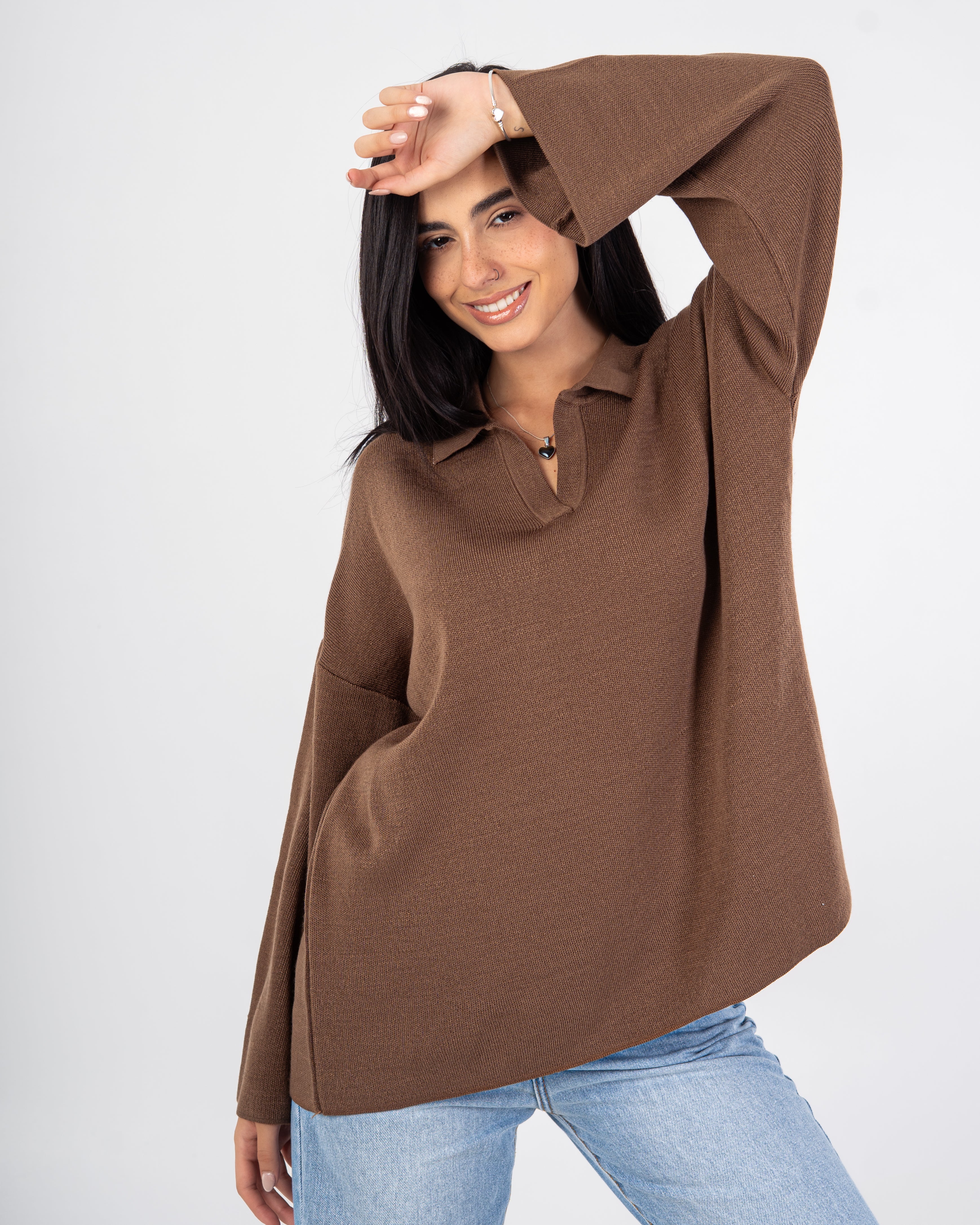 Plain Knitwear Pullover