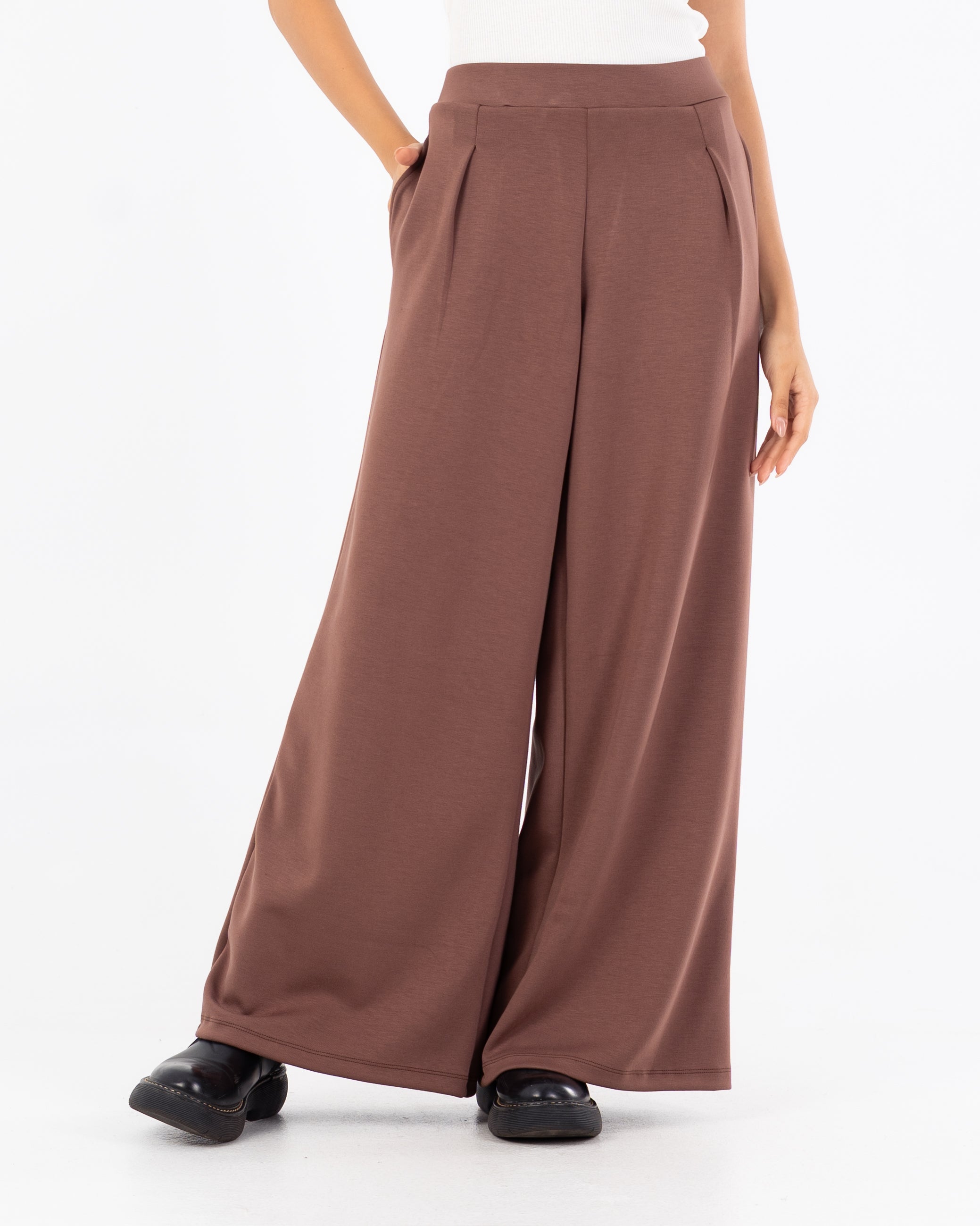 بنطلون سادة - واسع الساق (جيوب مشقوقة)