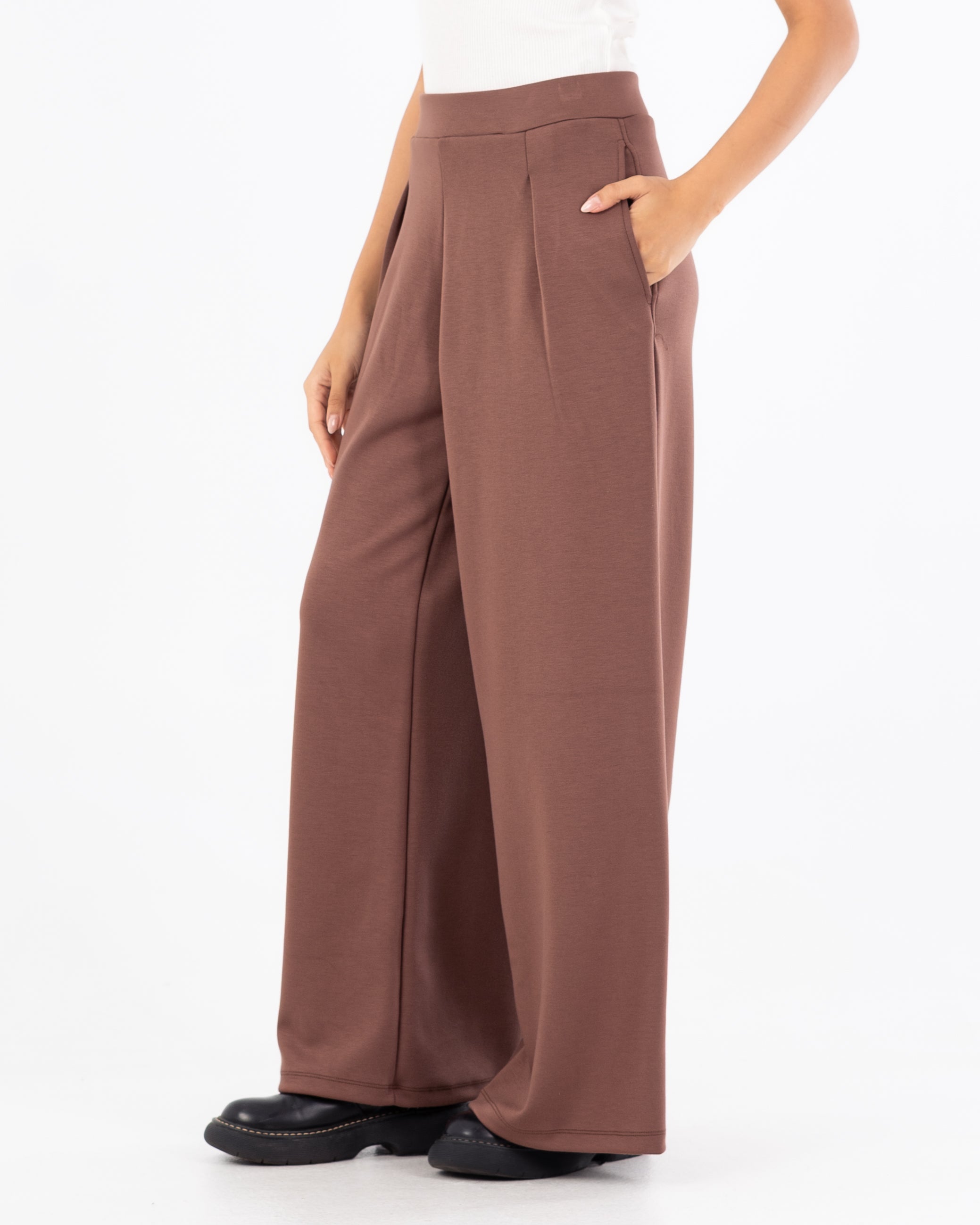 بنطلون سادة - واسع الساق (جيوب مشقوقة)