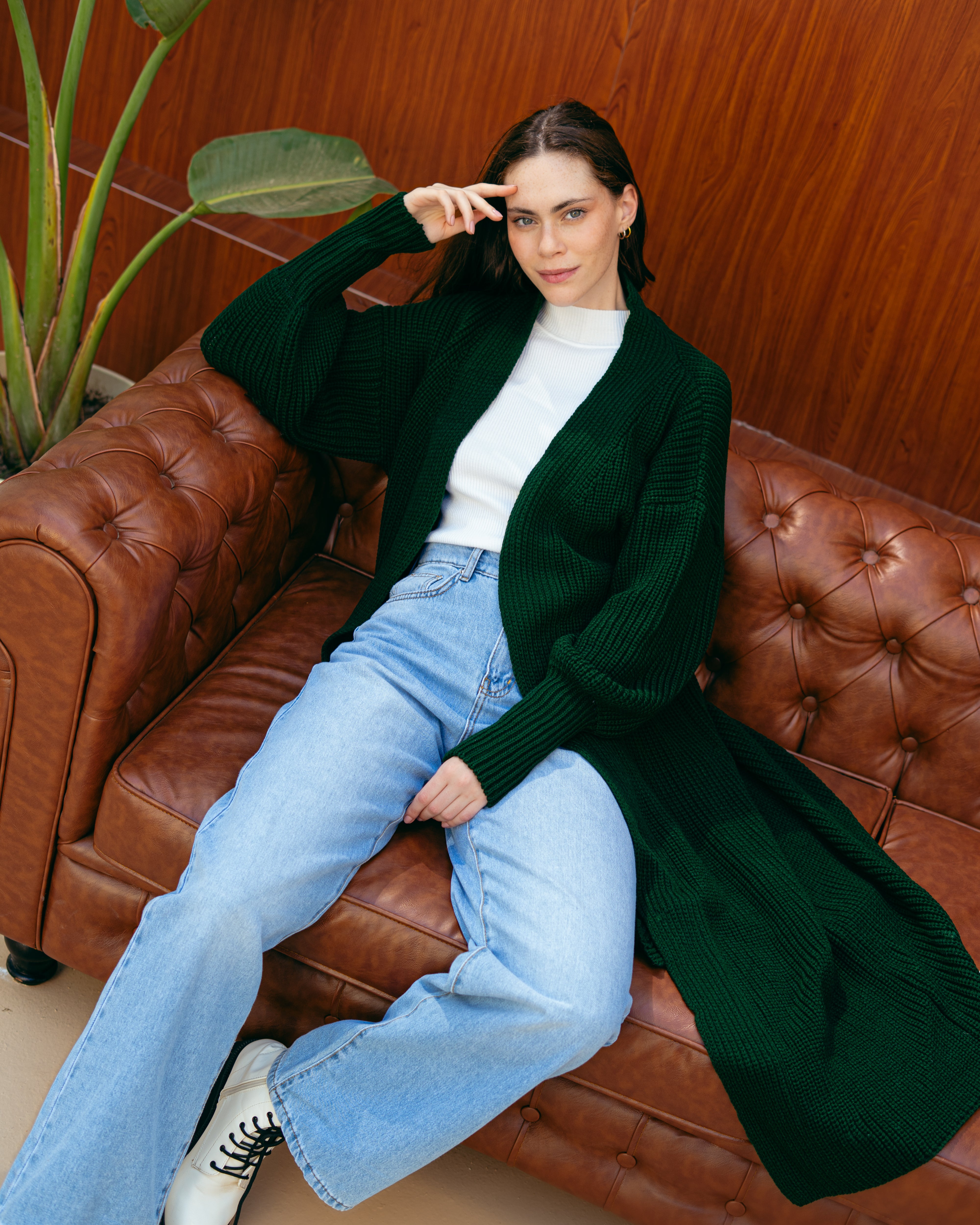 Knitwear Cardigan – Plain Long (Simple Elastic Sleeves)