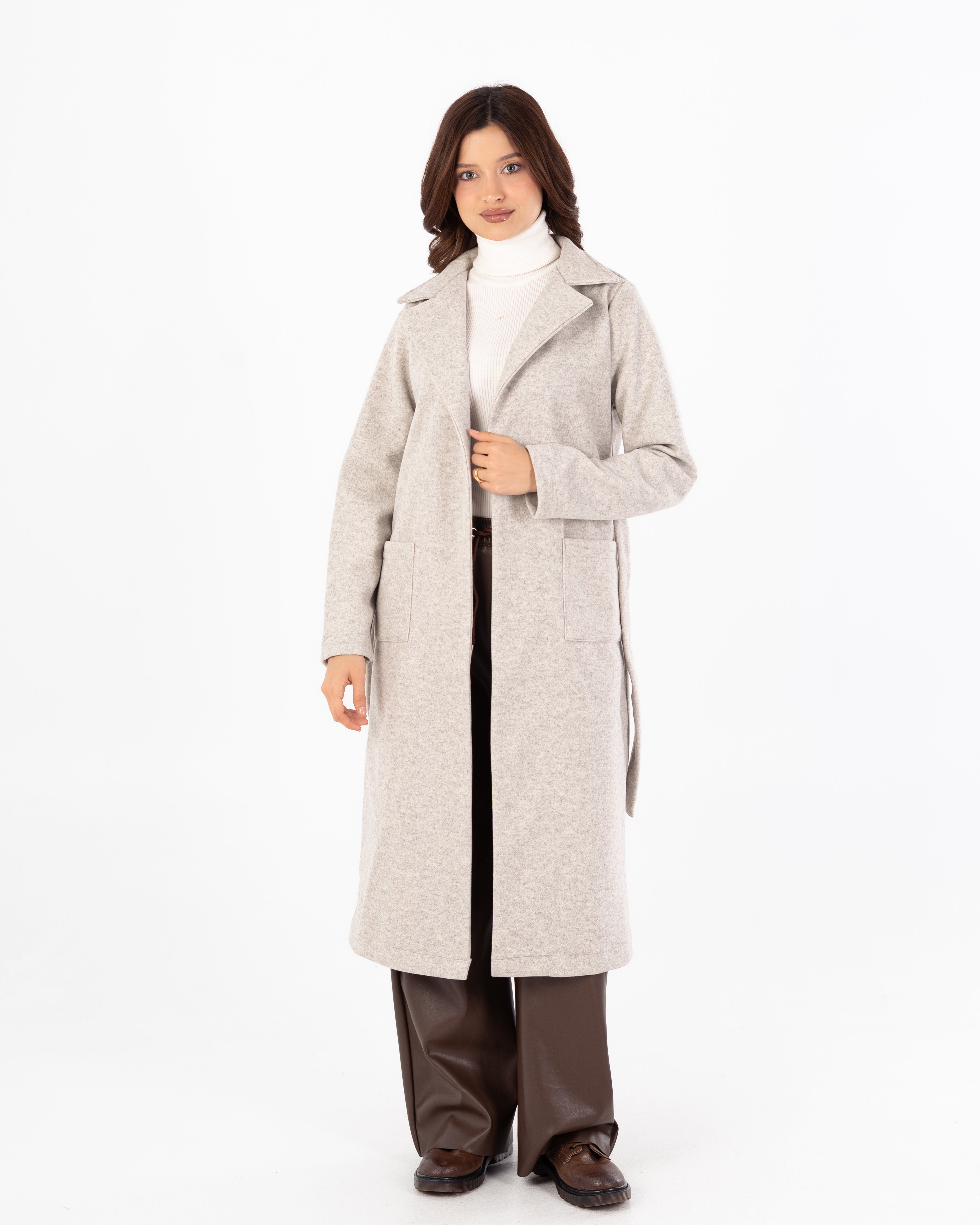 كارديجان مع حزام – سادة (جيبان مربعان)