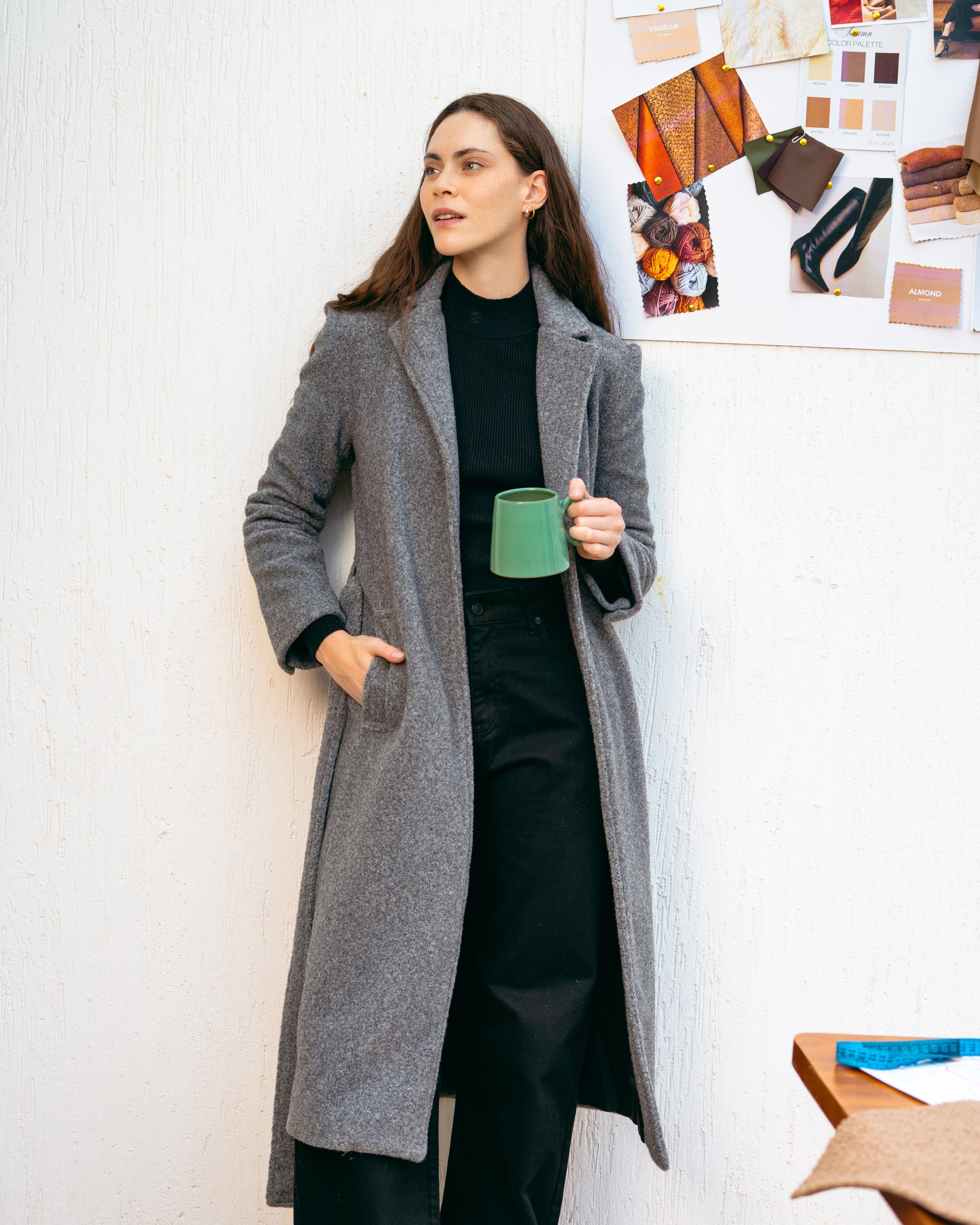 Trench Coat – Long Wool (With Belt)