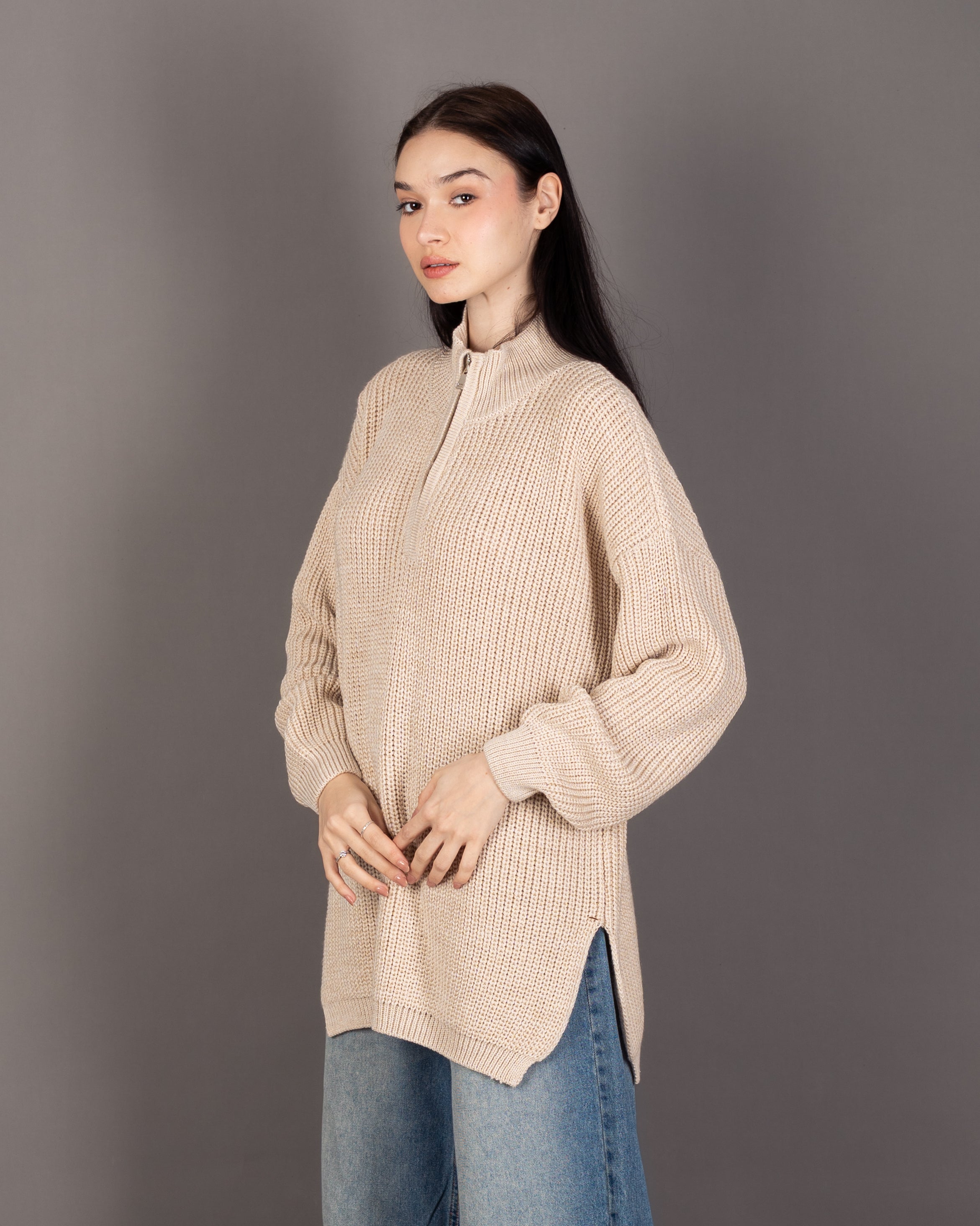 Long Knitwear Pullover - With Long Sleeves (Multiple Colors)