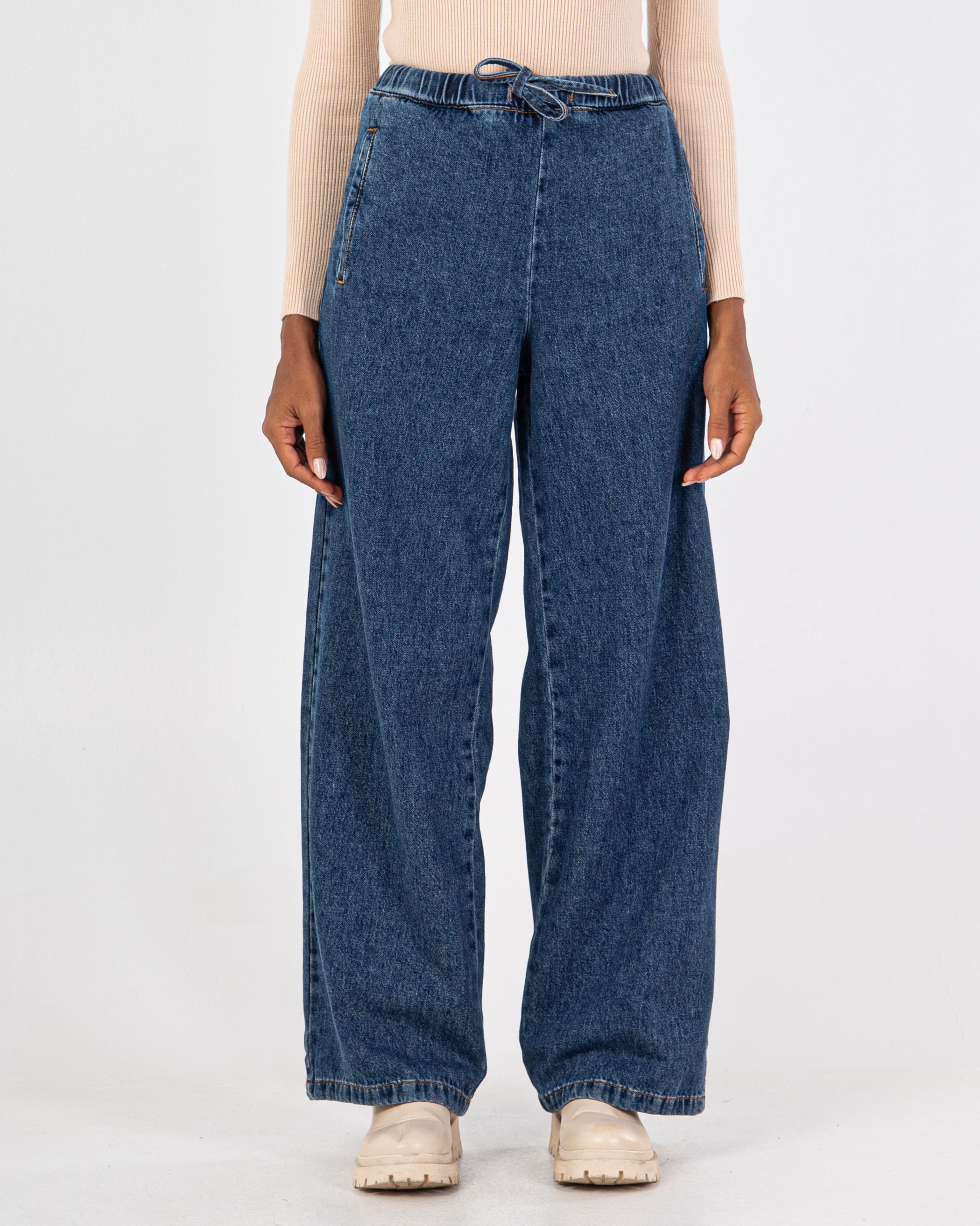 Denim Trouser - With Waist Drawstring