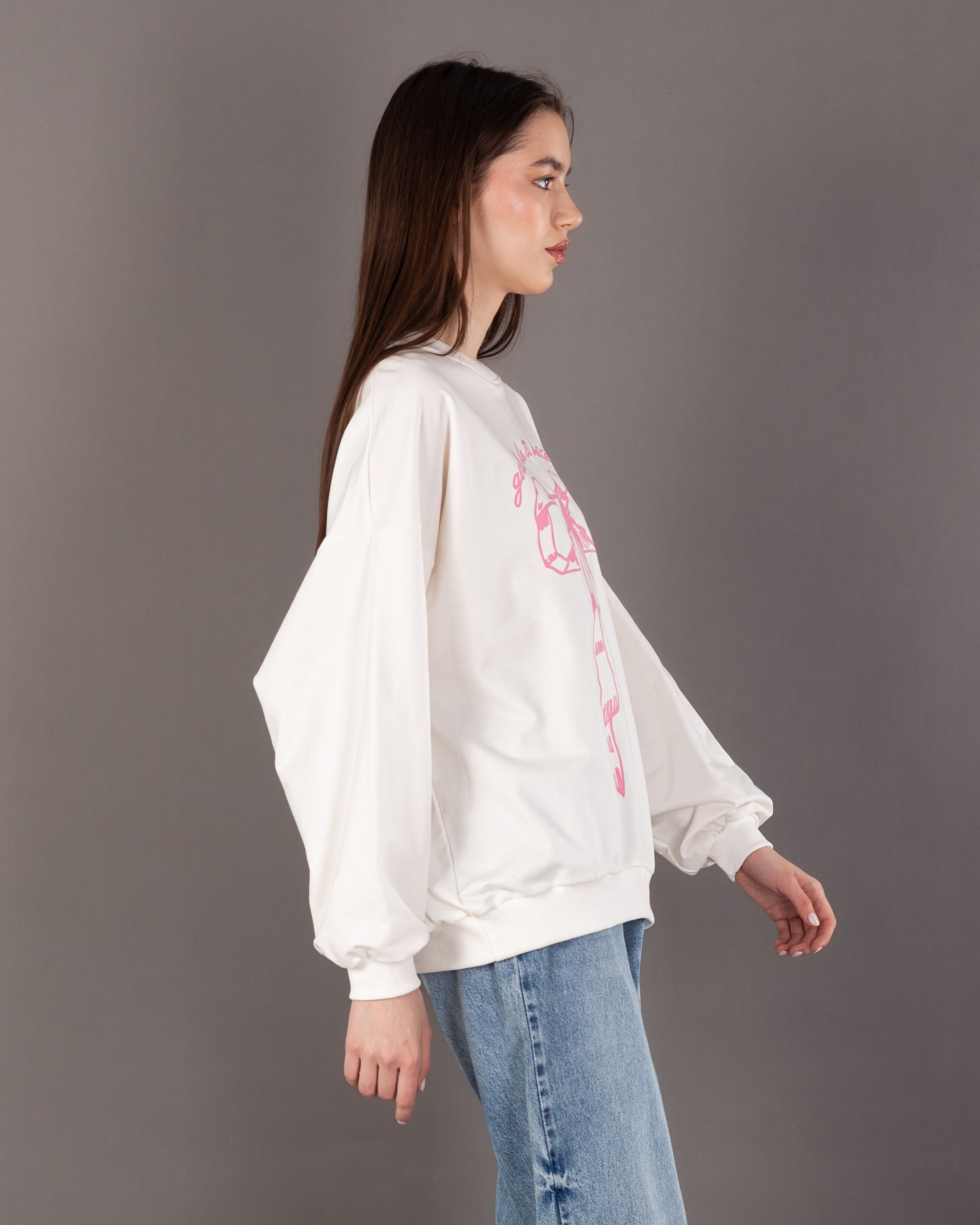 Bow Print - Sweatshirt