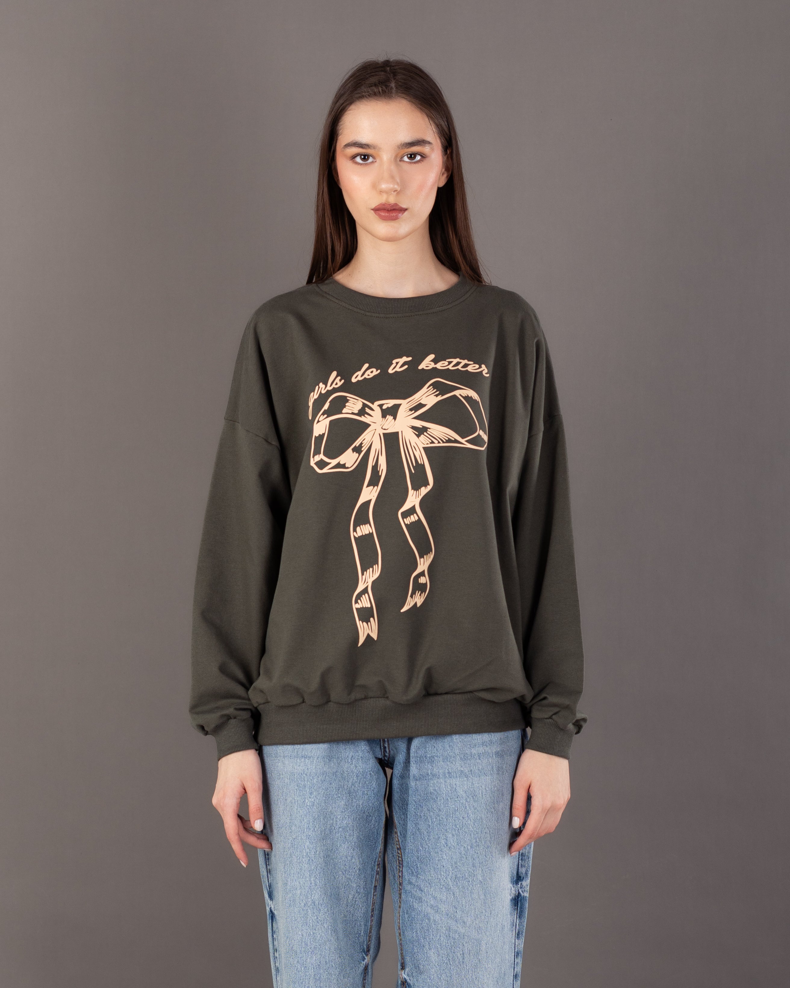 Bow Print - Sweatshirt