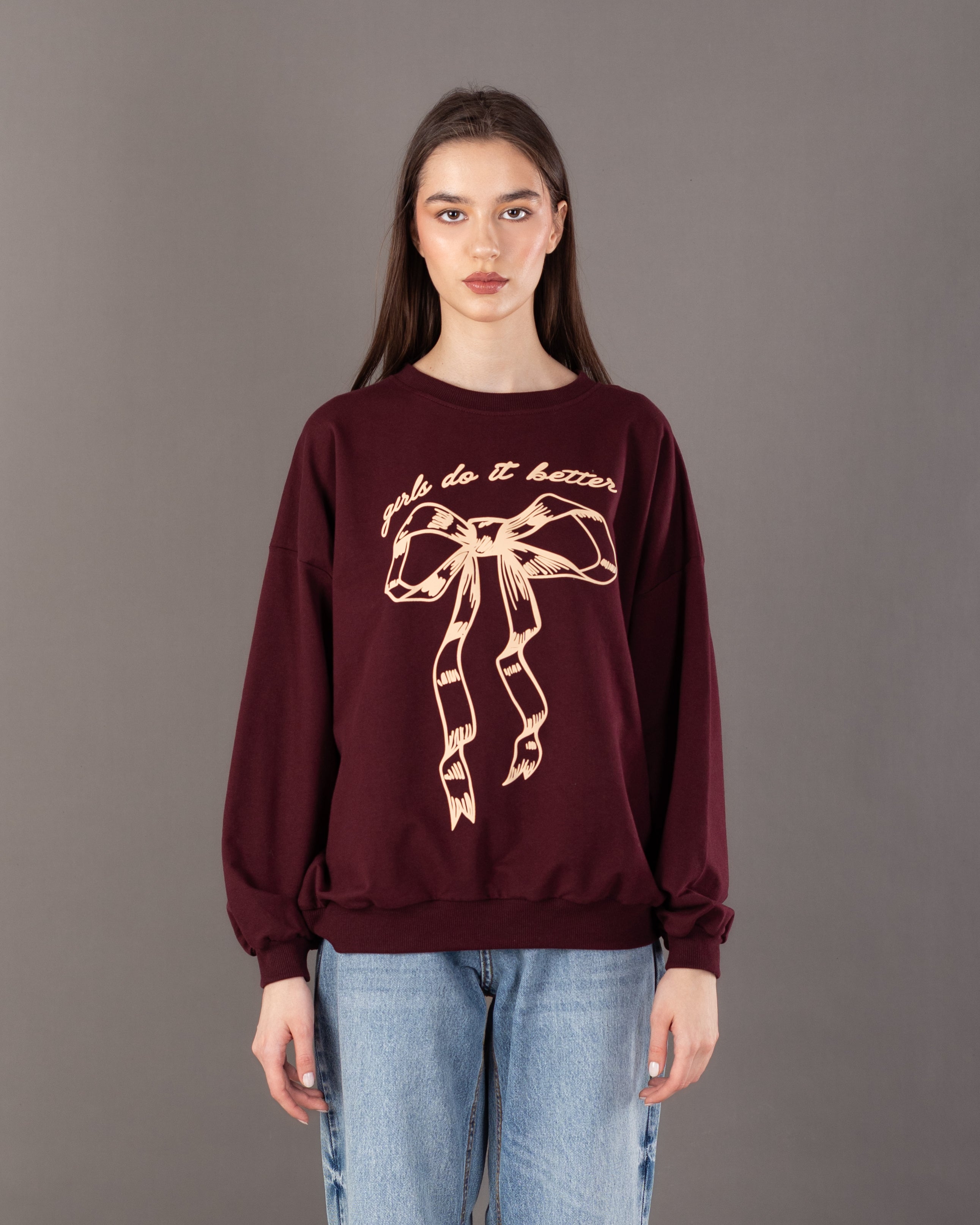 Bow Print - Sweatshirt