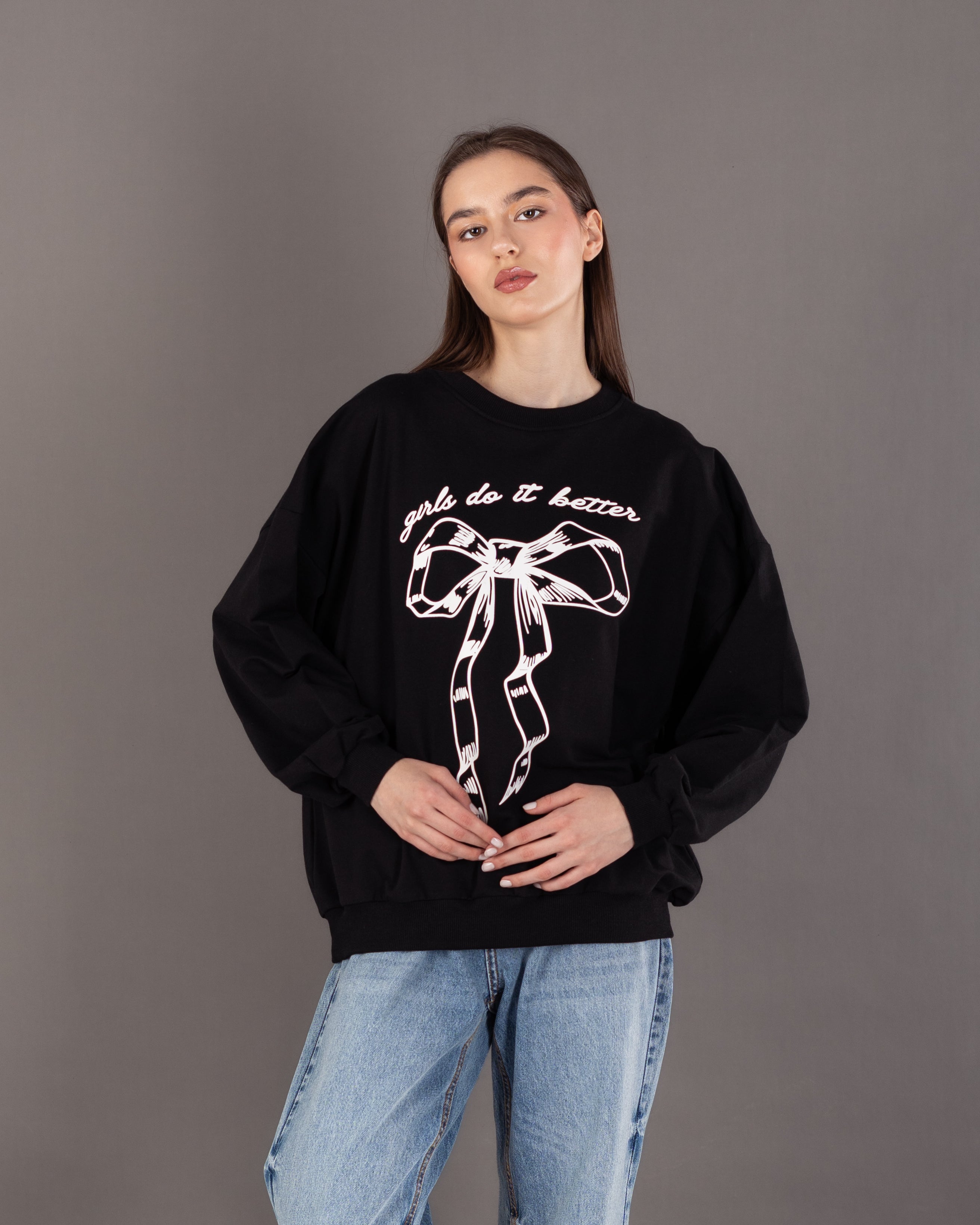 Bow Print - Sweatshirt