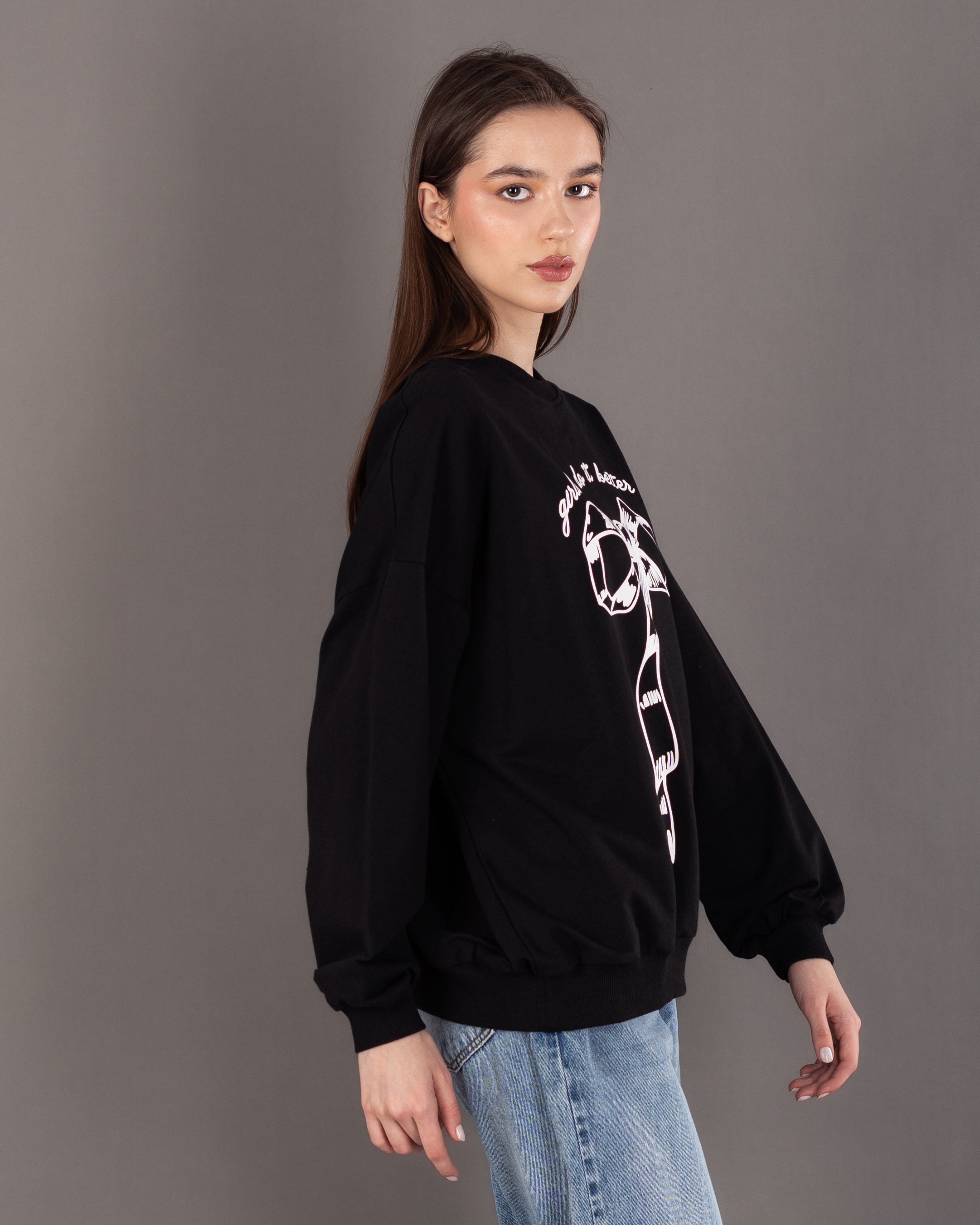 Bow Print - Sweatshirt