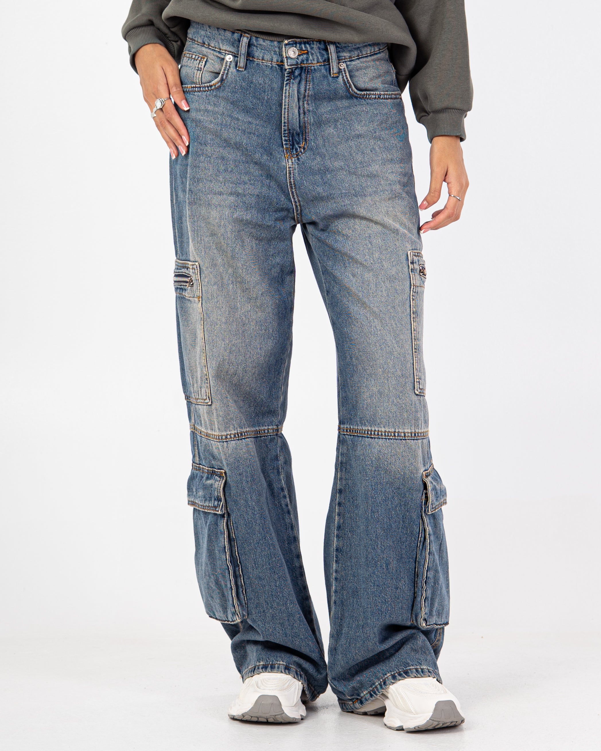 Denim Trouser - With Large Pockets