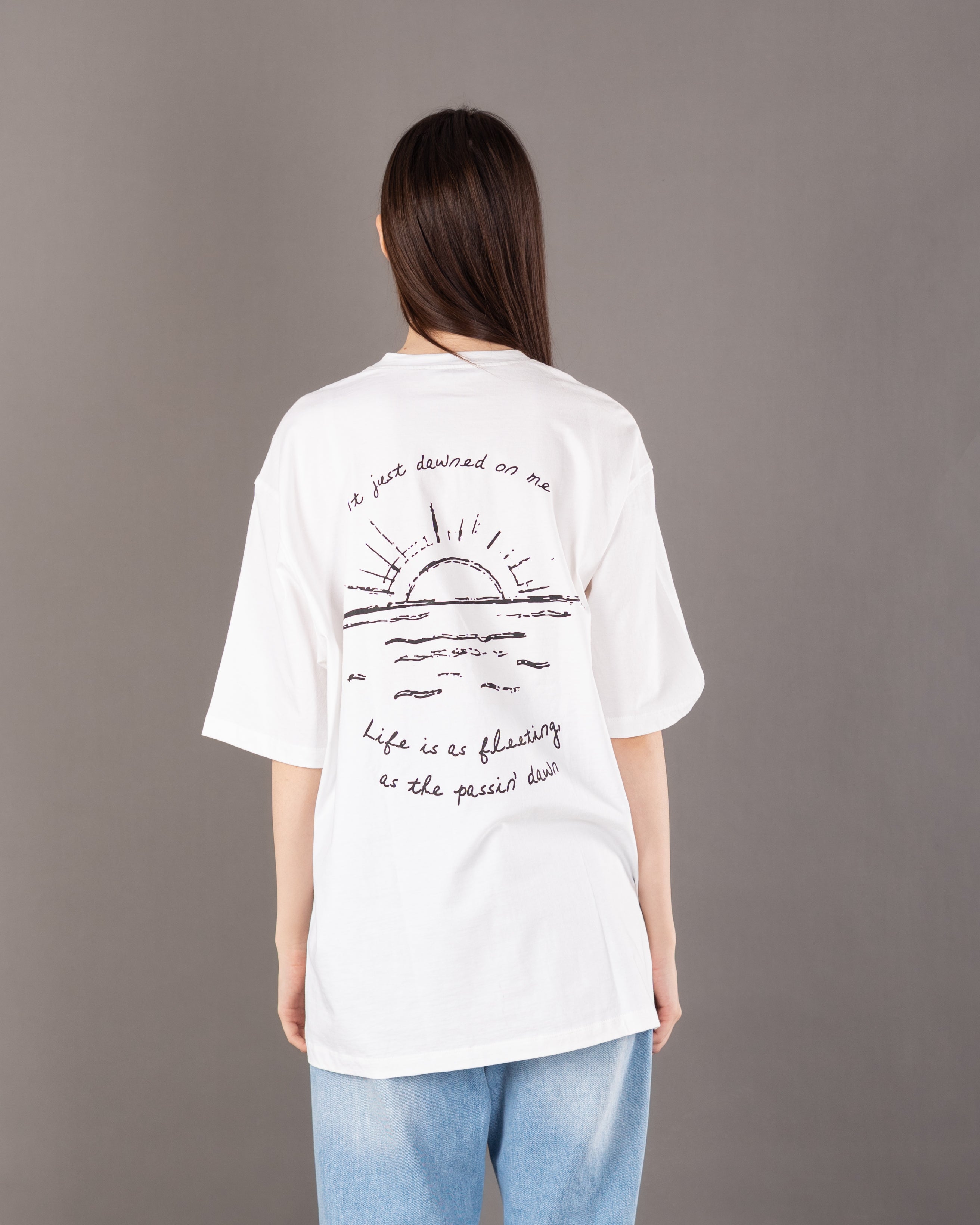 Sun Back Print T-Shirt