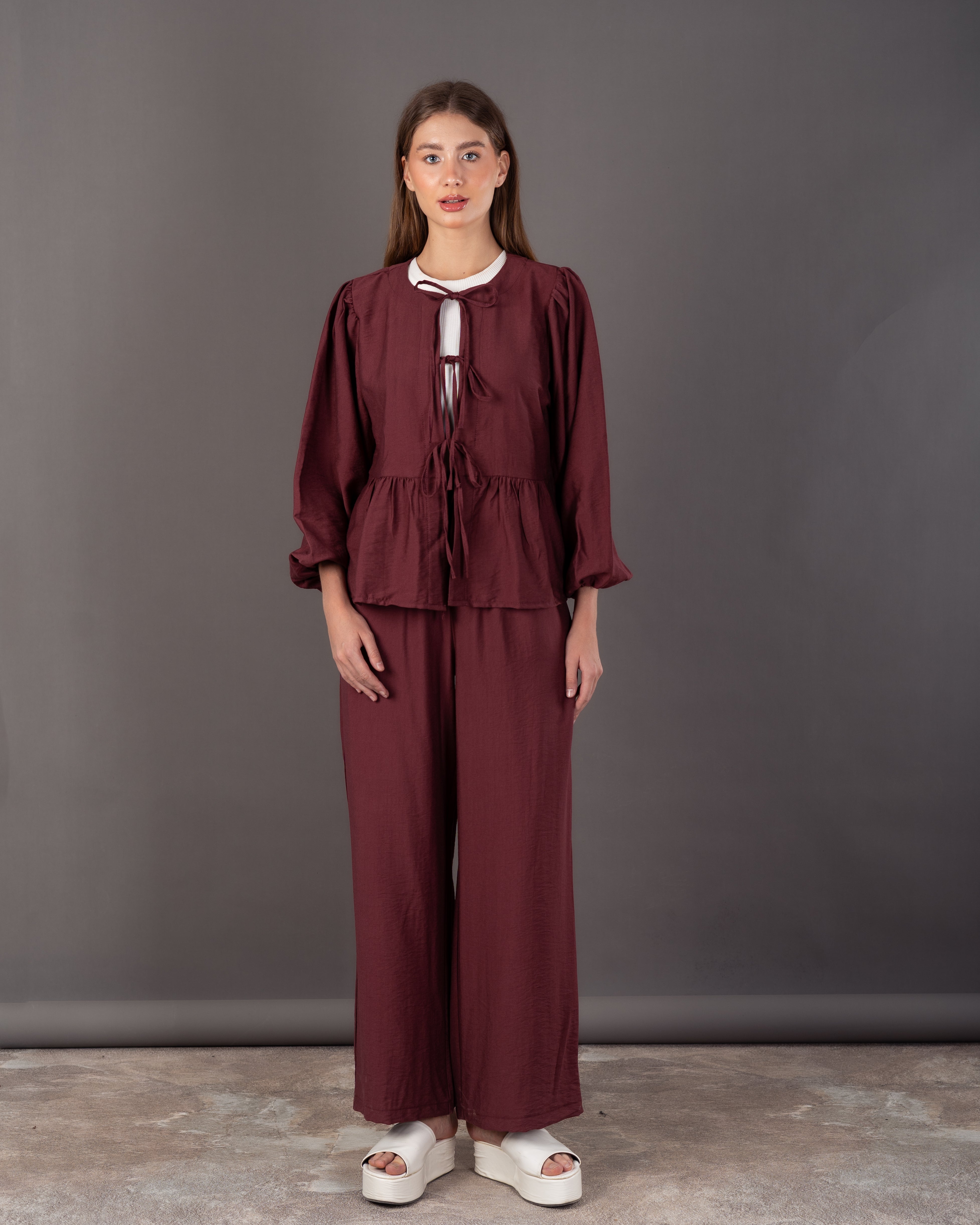 Wide Blouse - With Front Tie