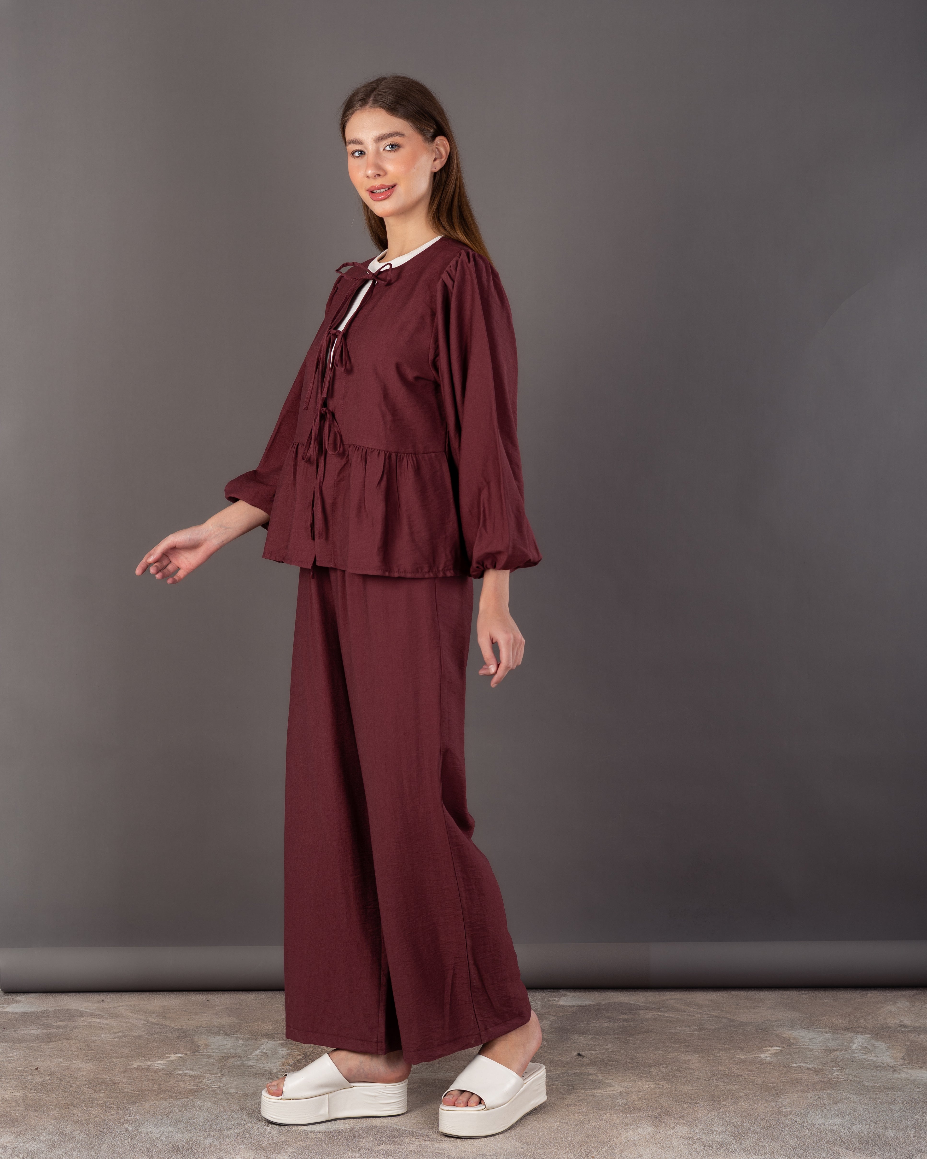 Wide Blouse - With Front Tie