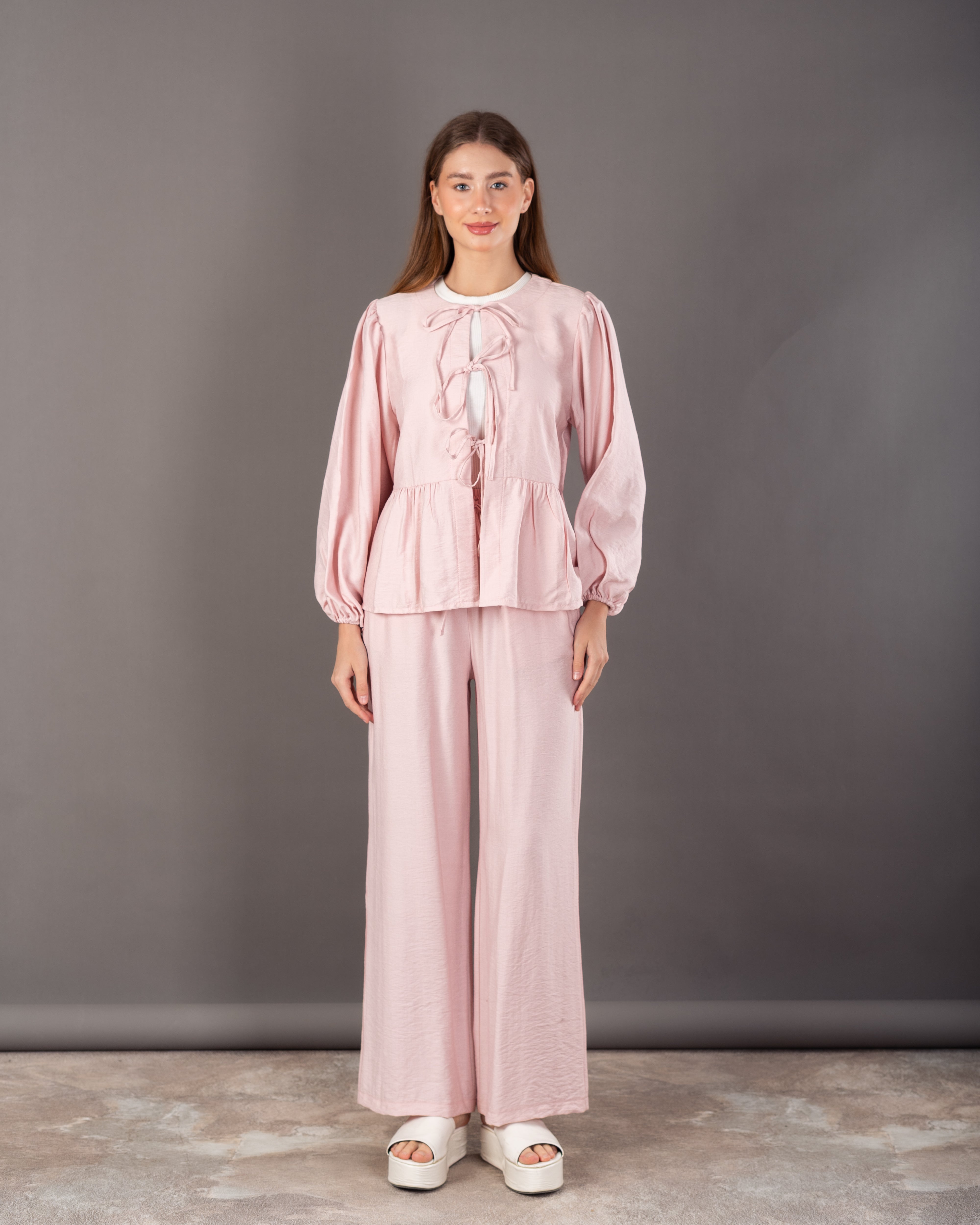 Wide Blouse - With Front Tie