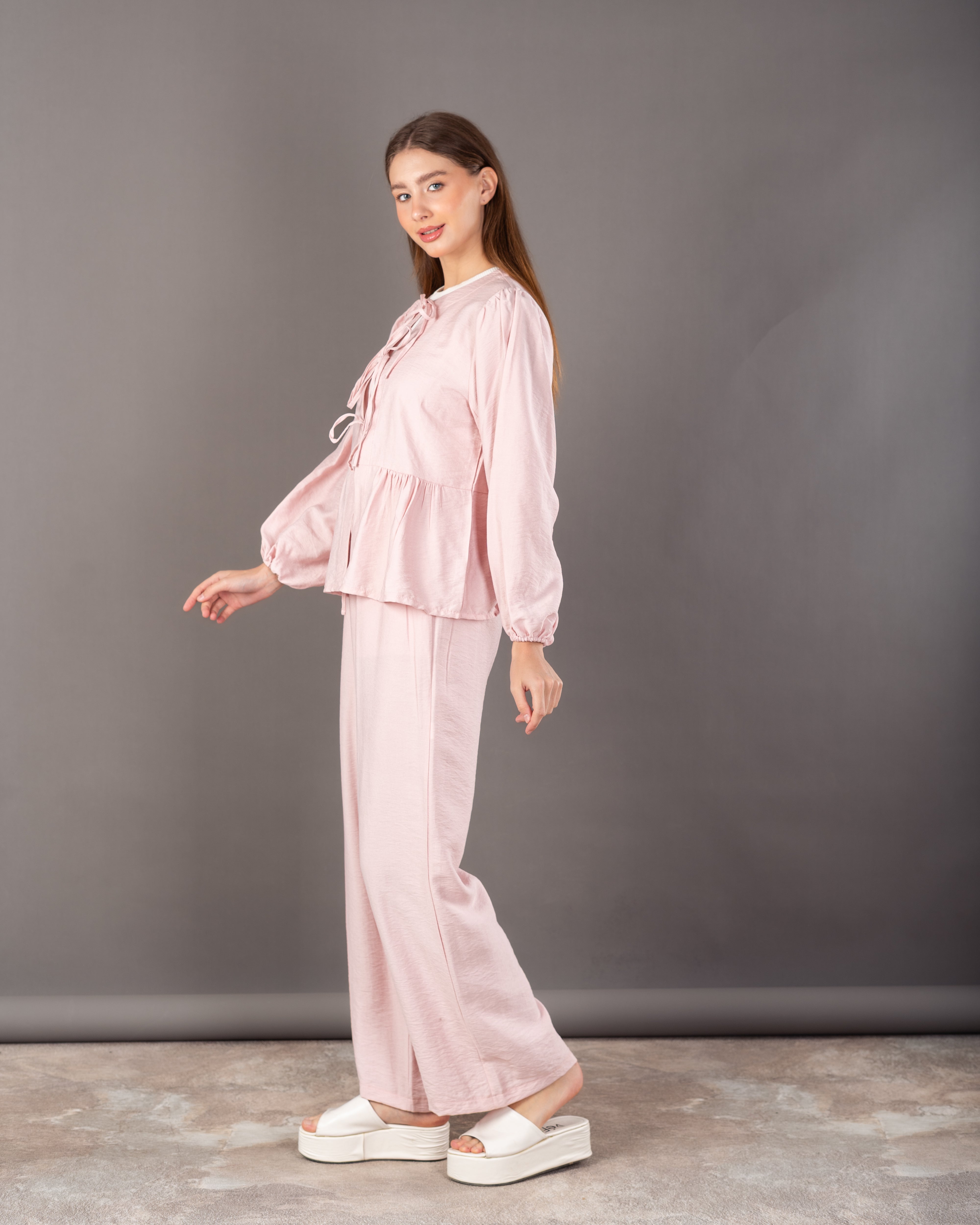 Wide Blouse - With Front Tie