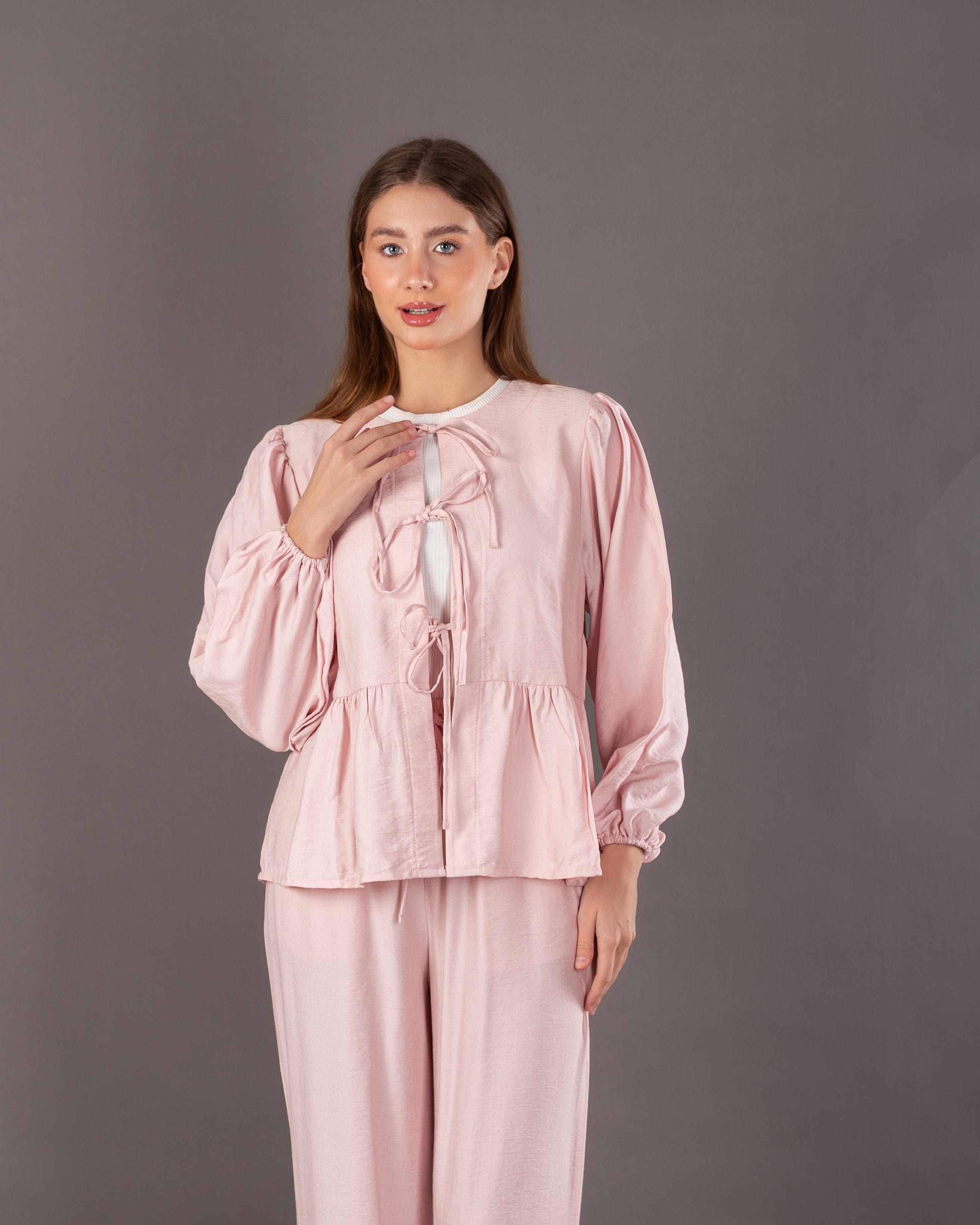 Wide Blouse - With Front Tie