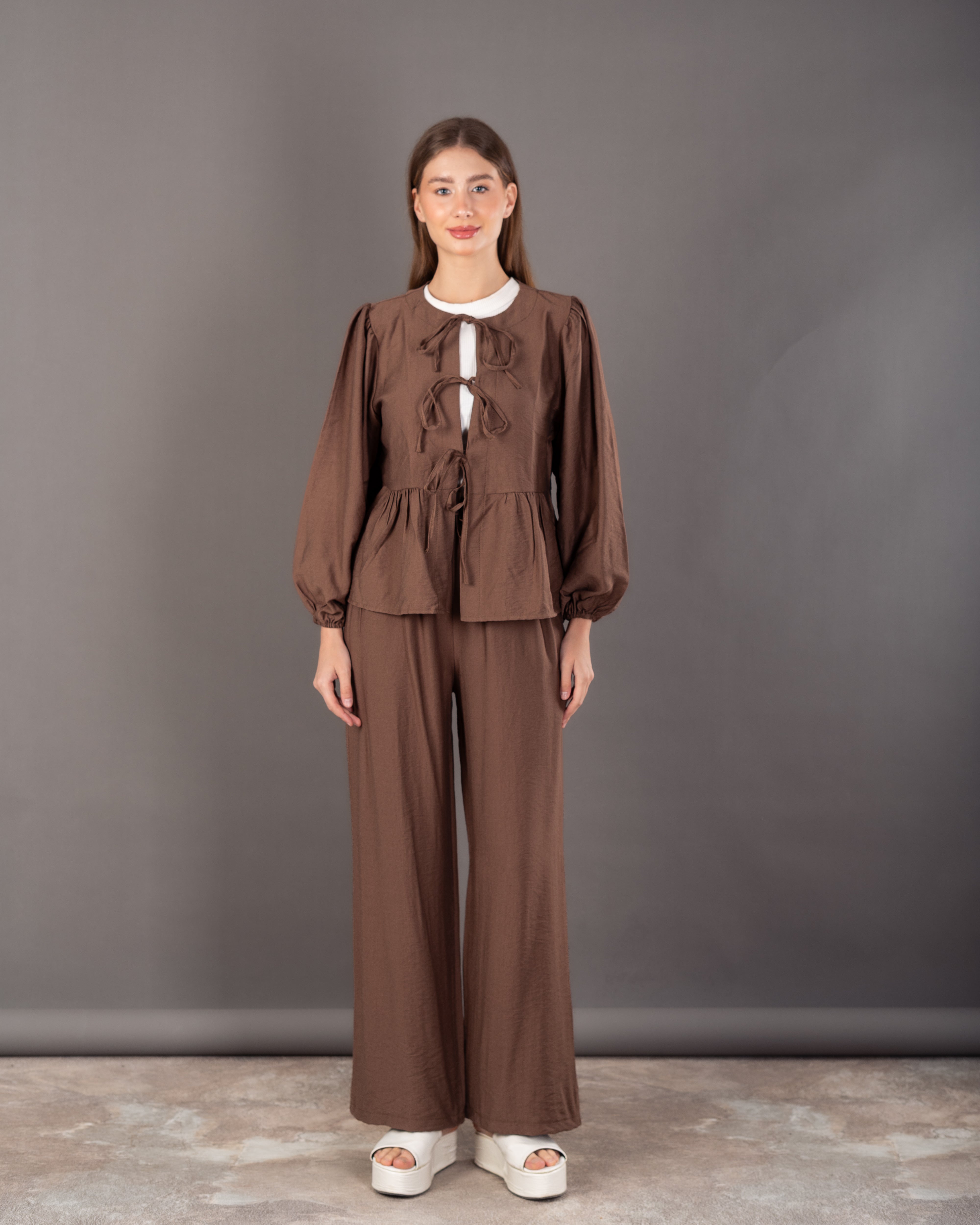 Wide Blouse - With Front Tie