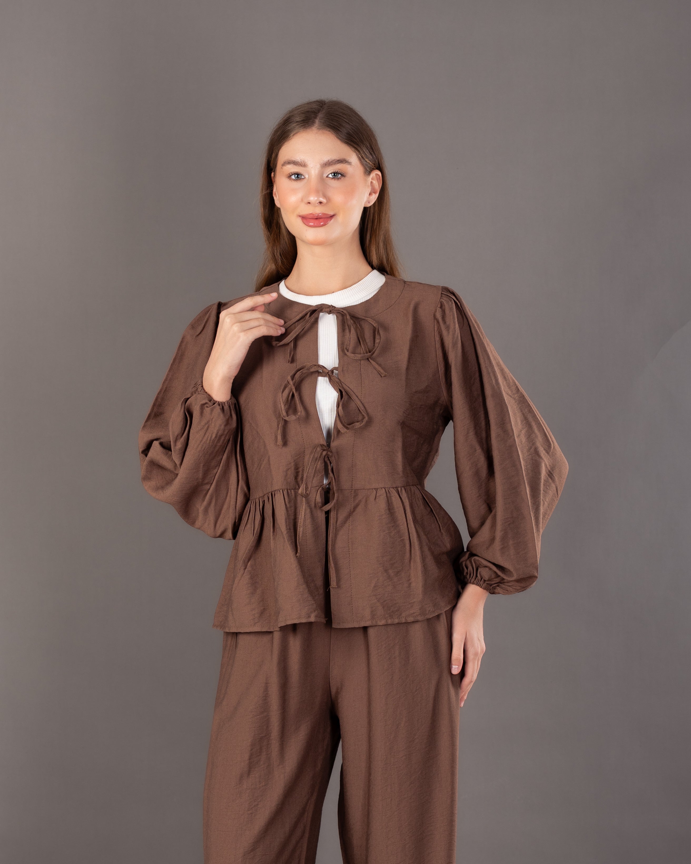 Wide Blouse - With Front Tie