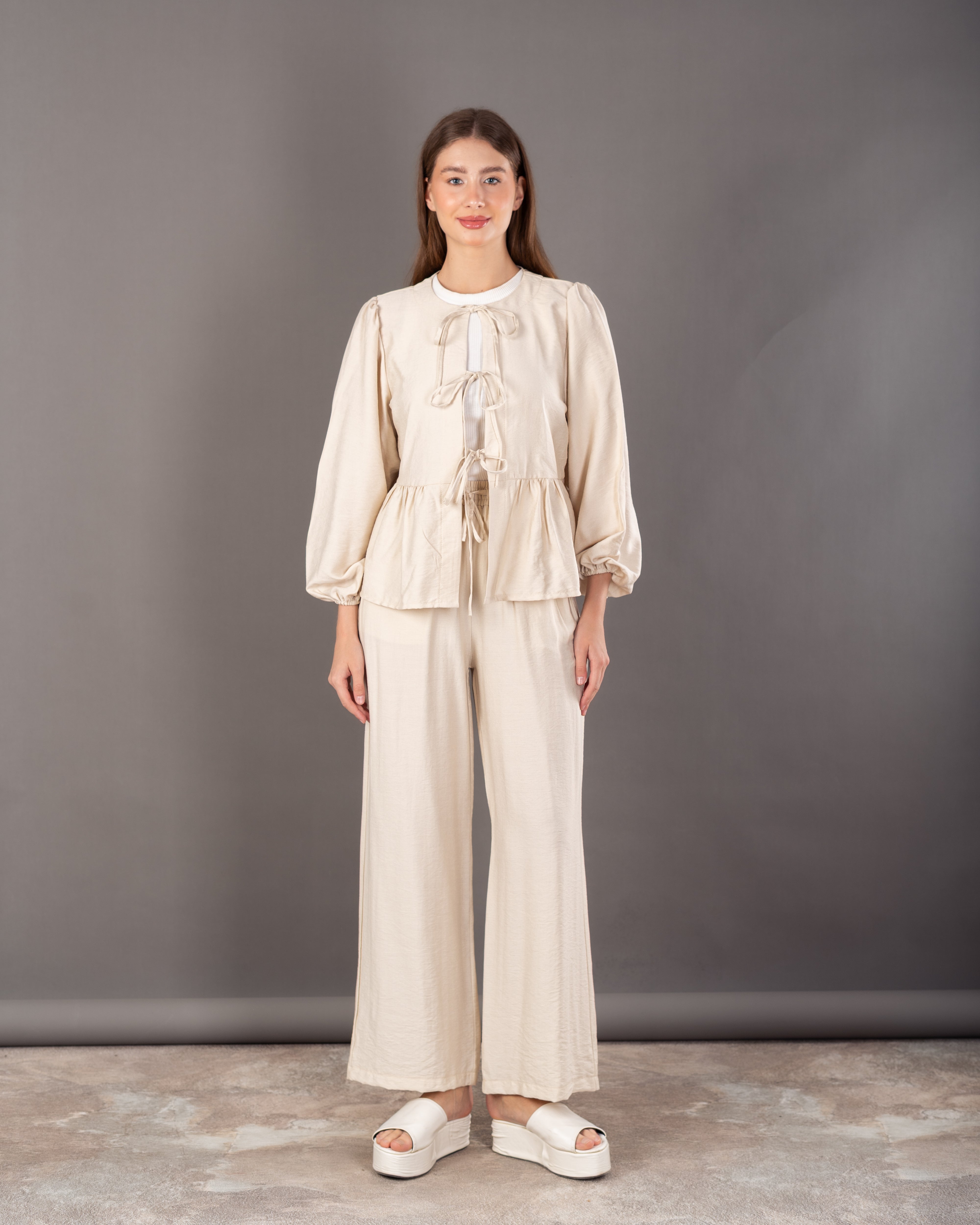 Wide Blouse - With Front Tie