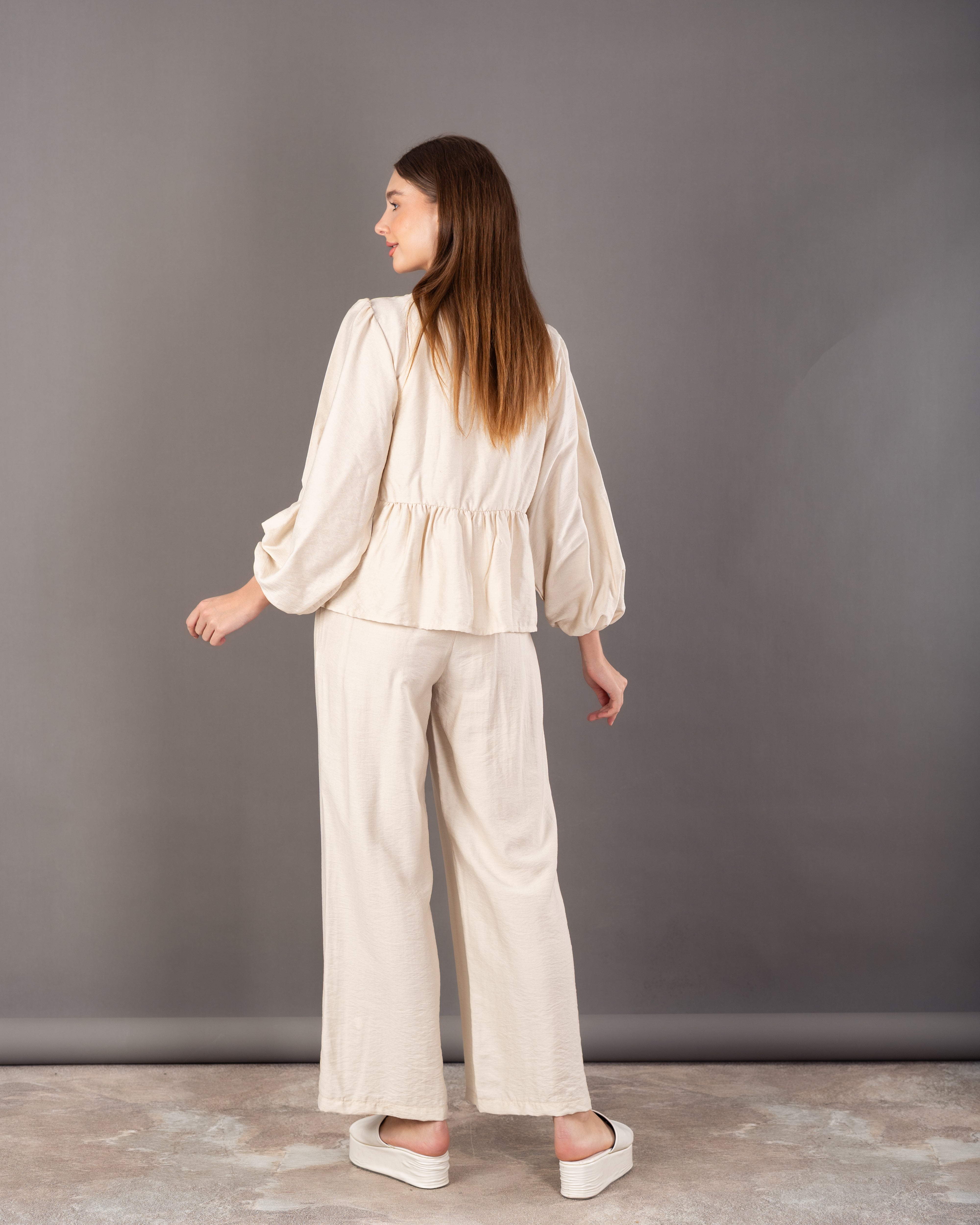 Wide Blouse - With Front Tie