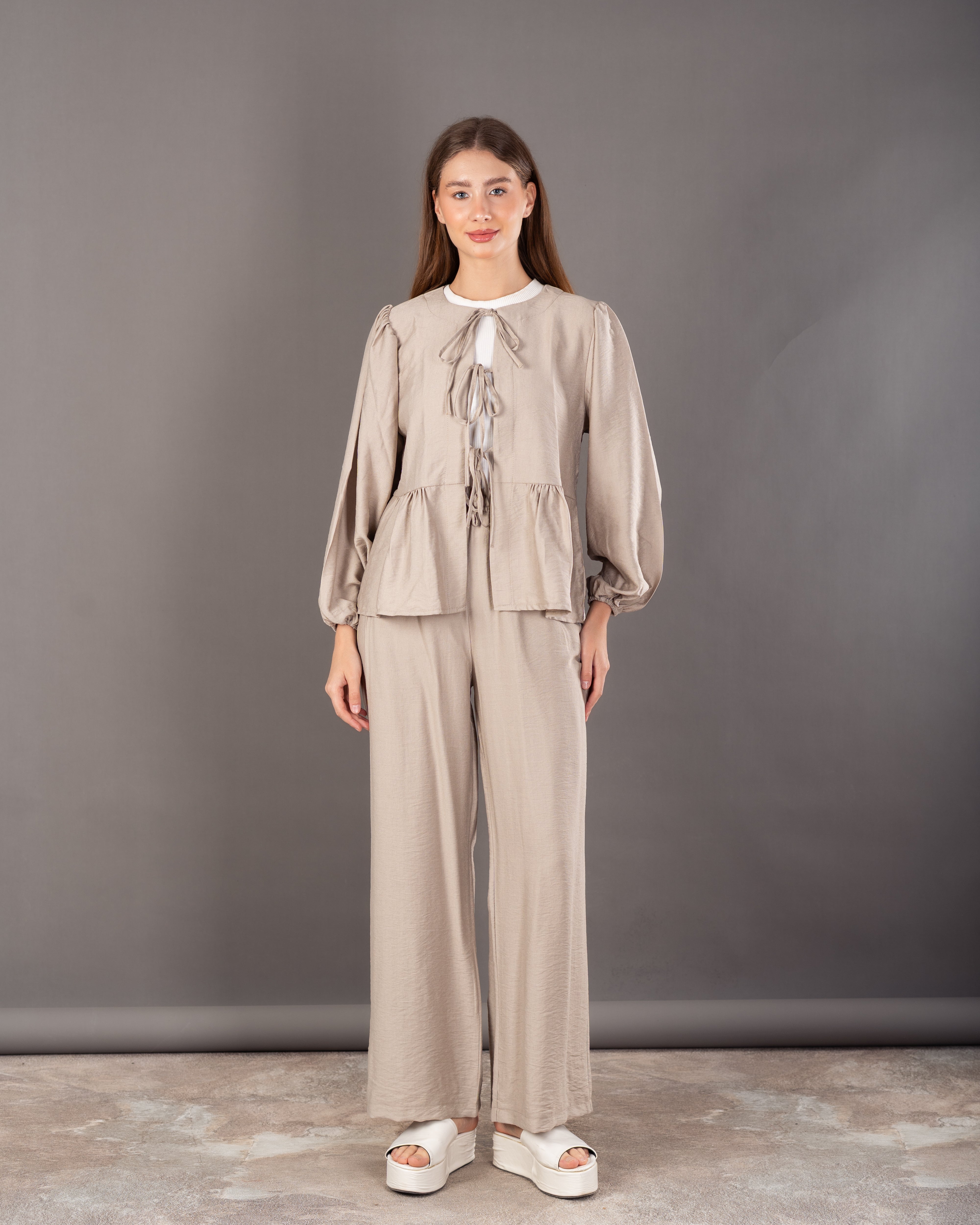 Wide Blouse - With Front Tie