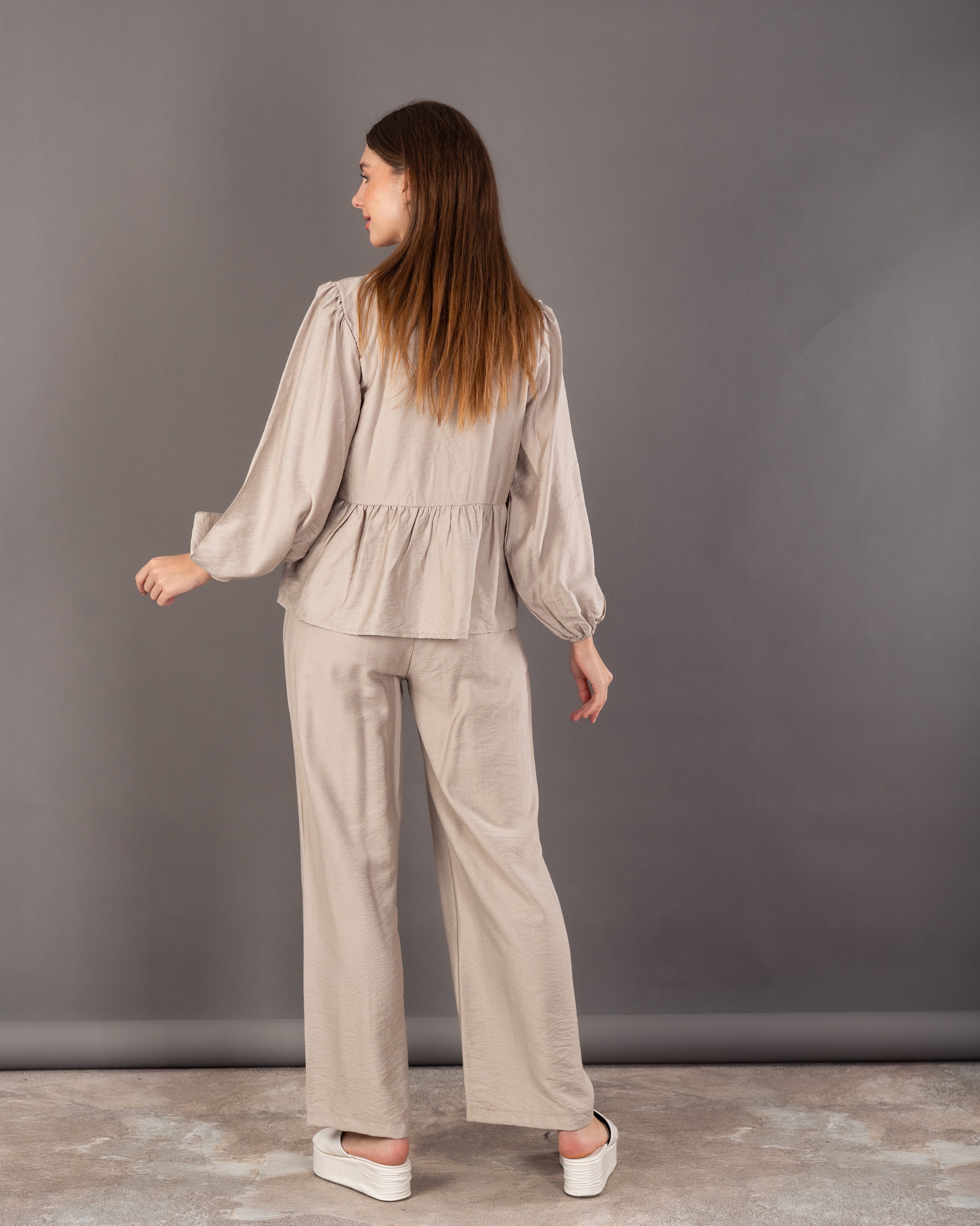 Wide Blouse - With Front Tie