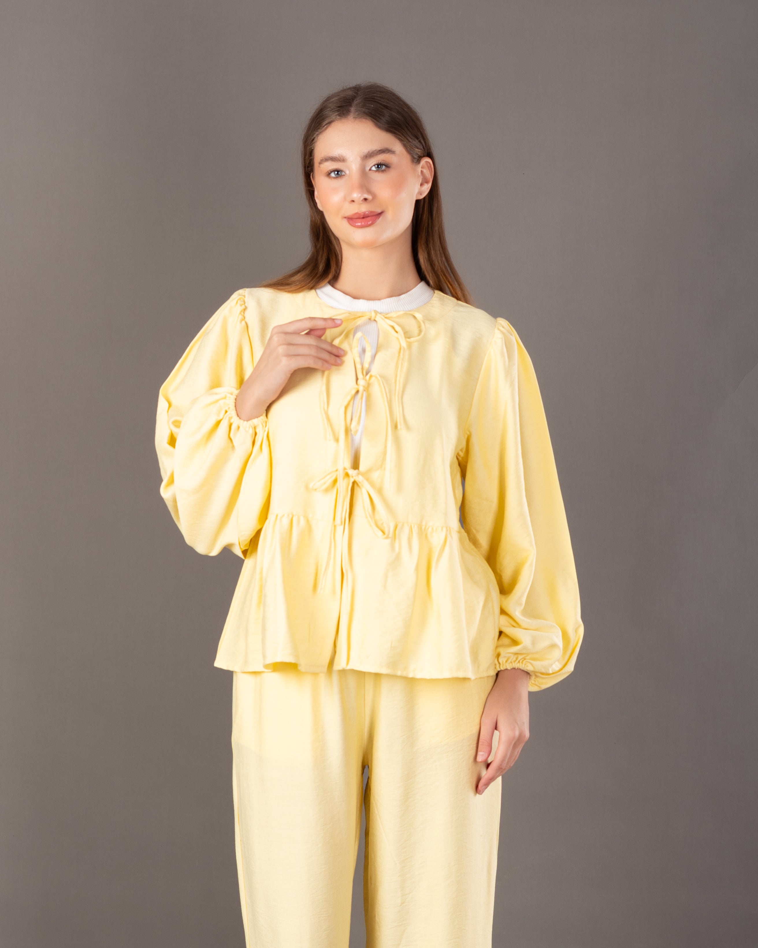 Wide Blouse - With Front Tie