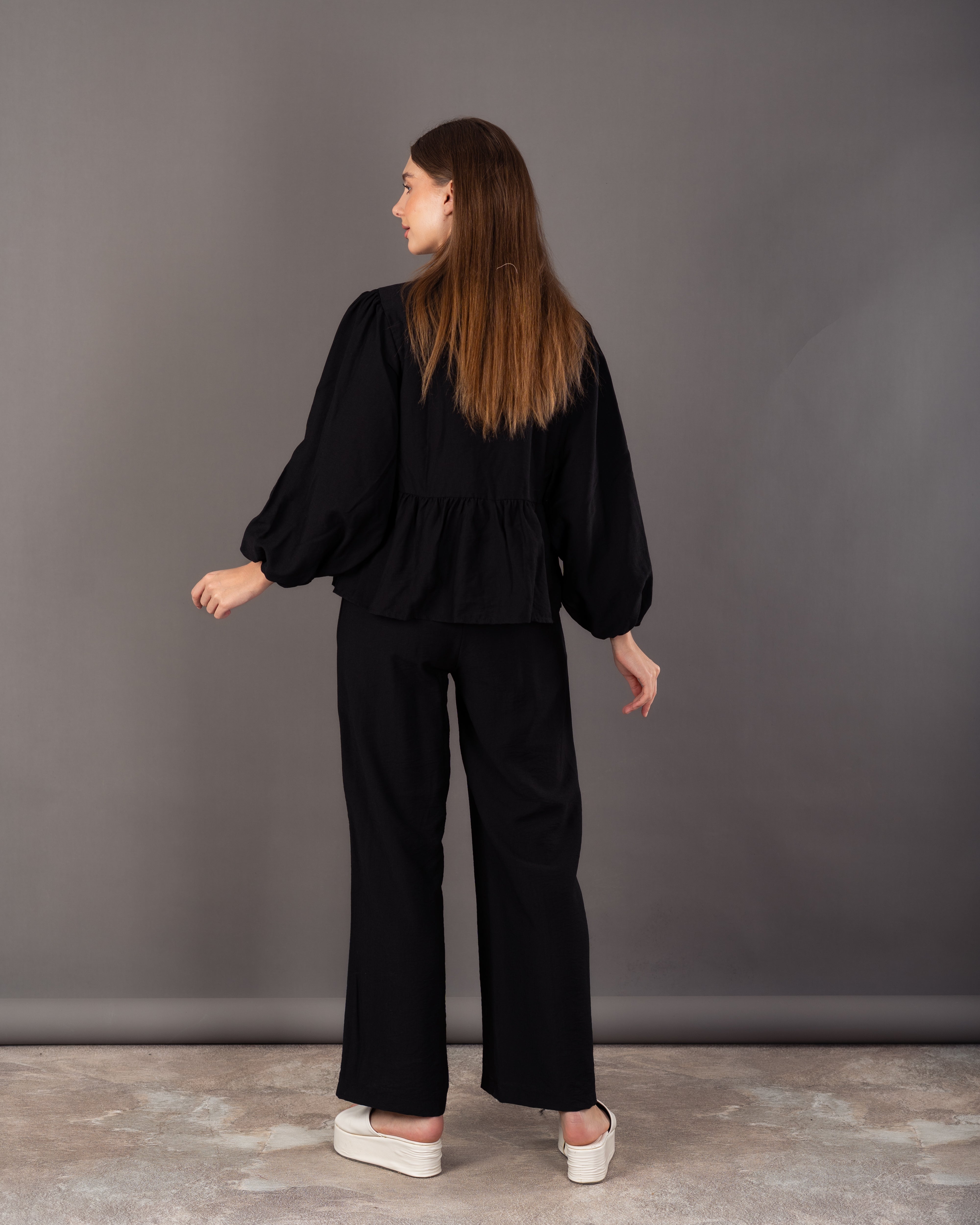 Wide Blouse - With Front Tie