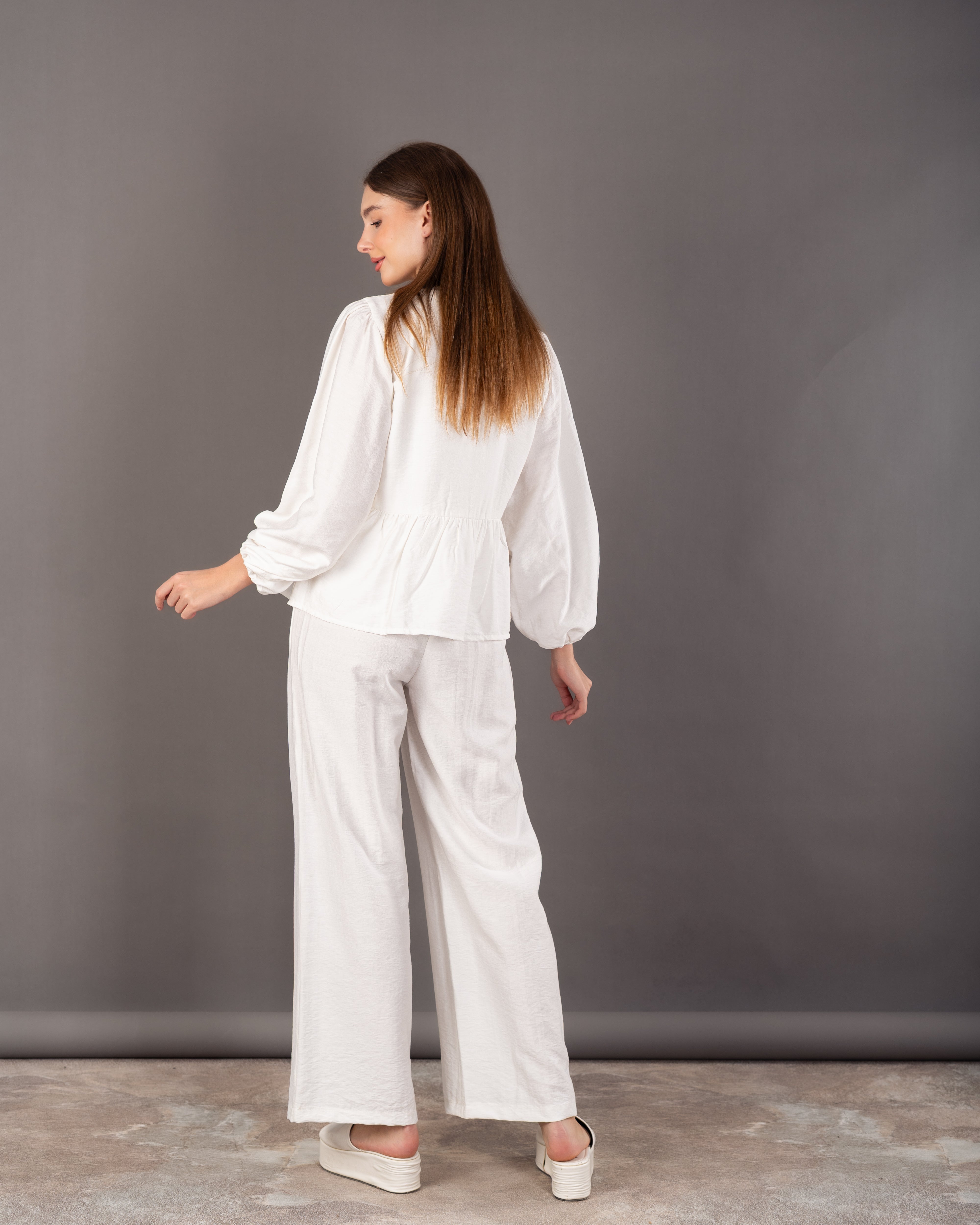 Wide Blouse - With Front Tie