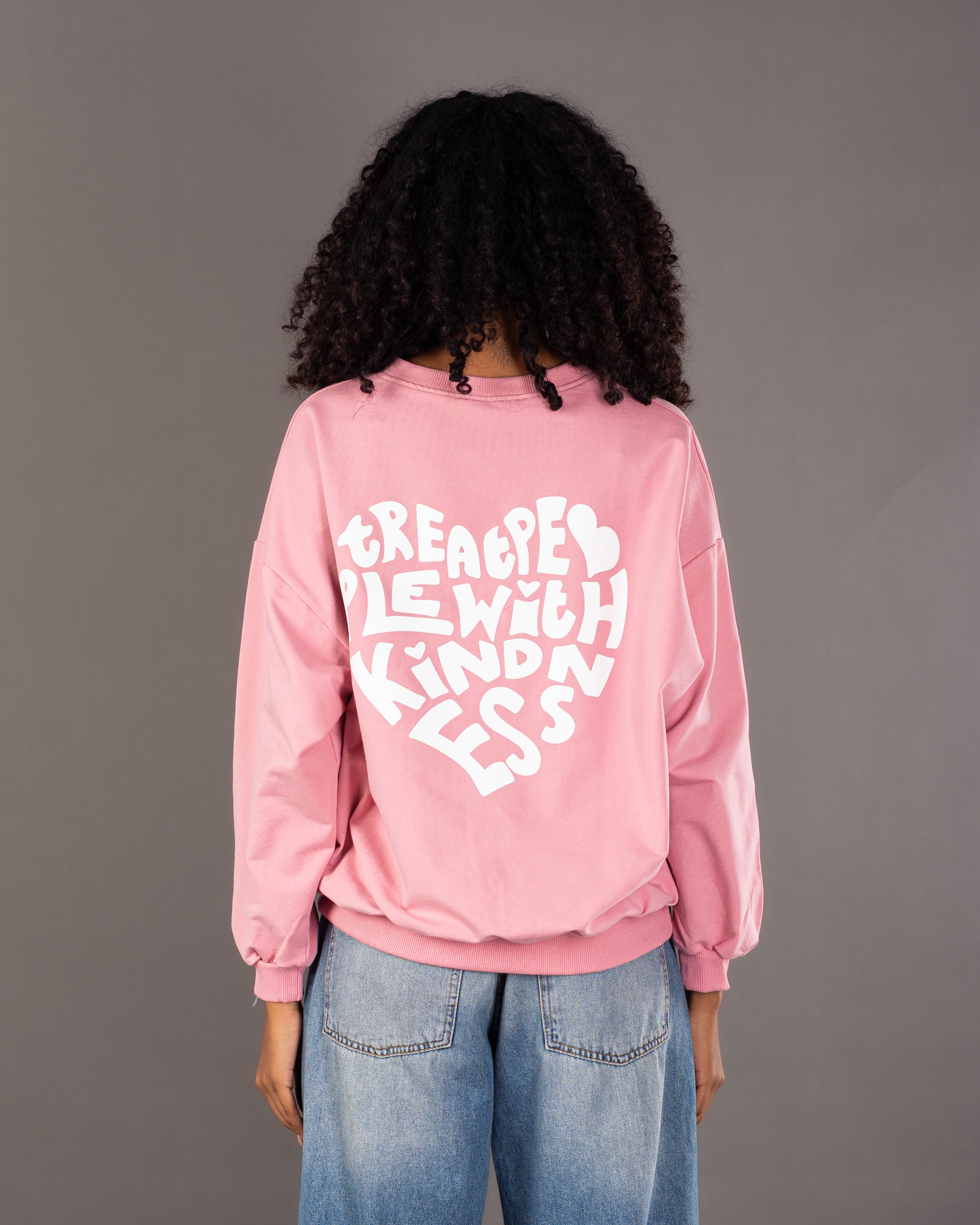 Heart Text Back - Print Sweatshirt