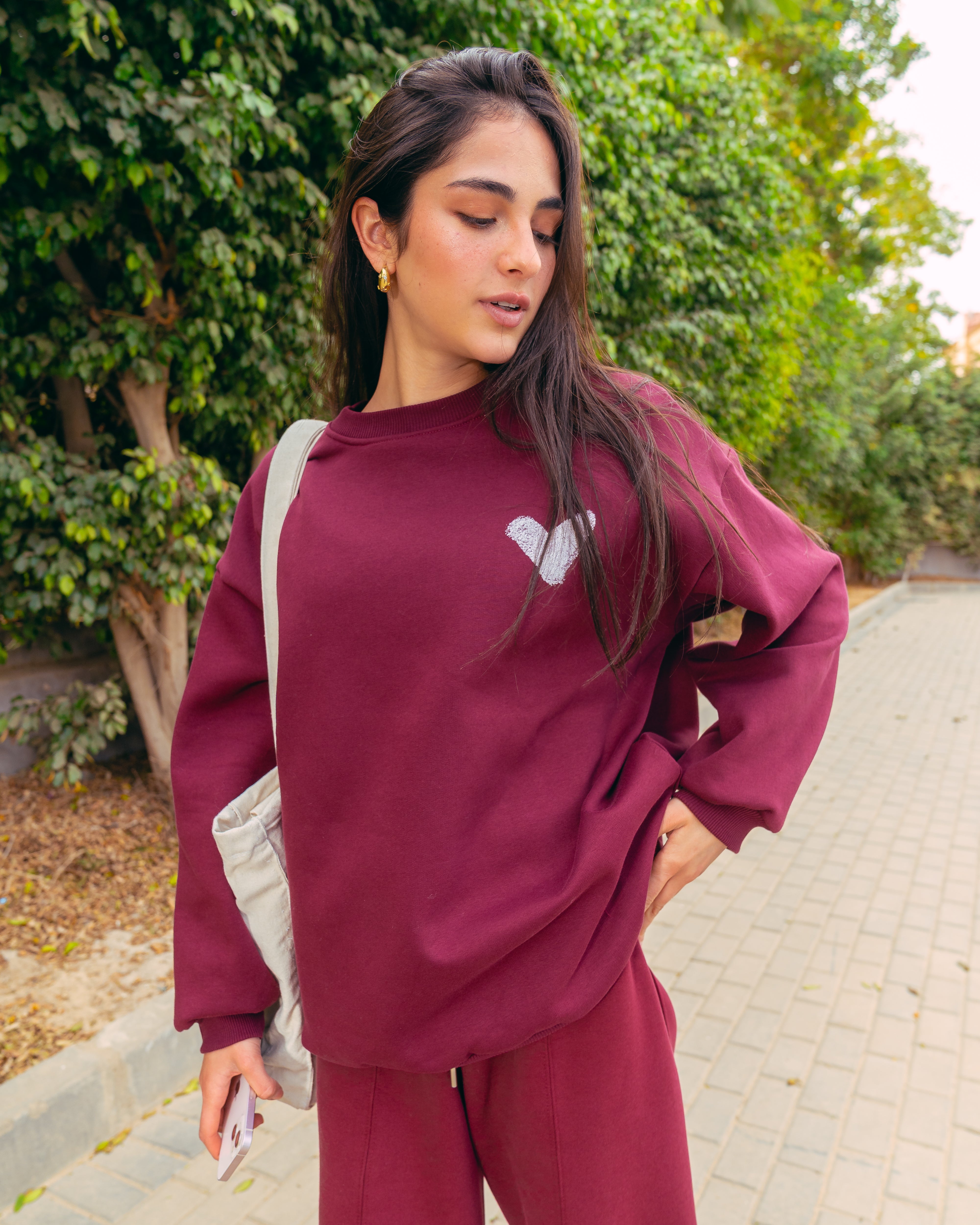 Sweatshirt – Small Front Print Heart (Back Print)