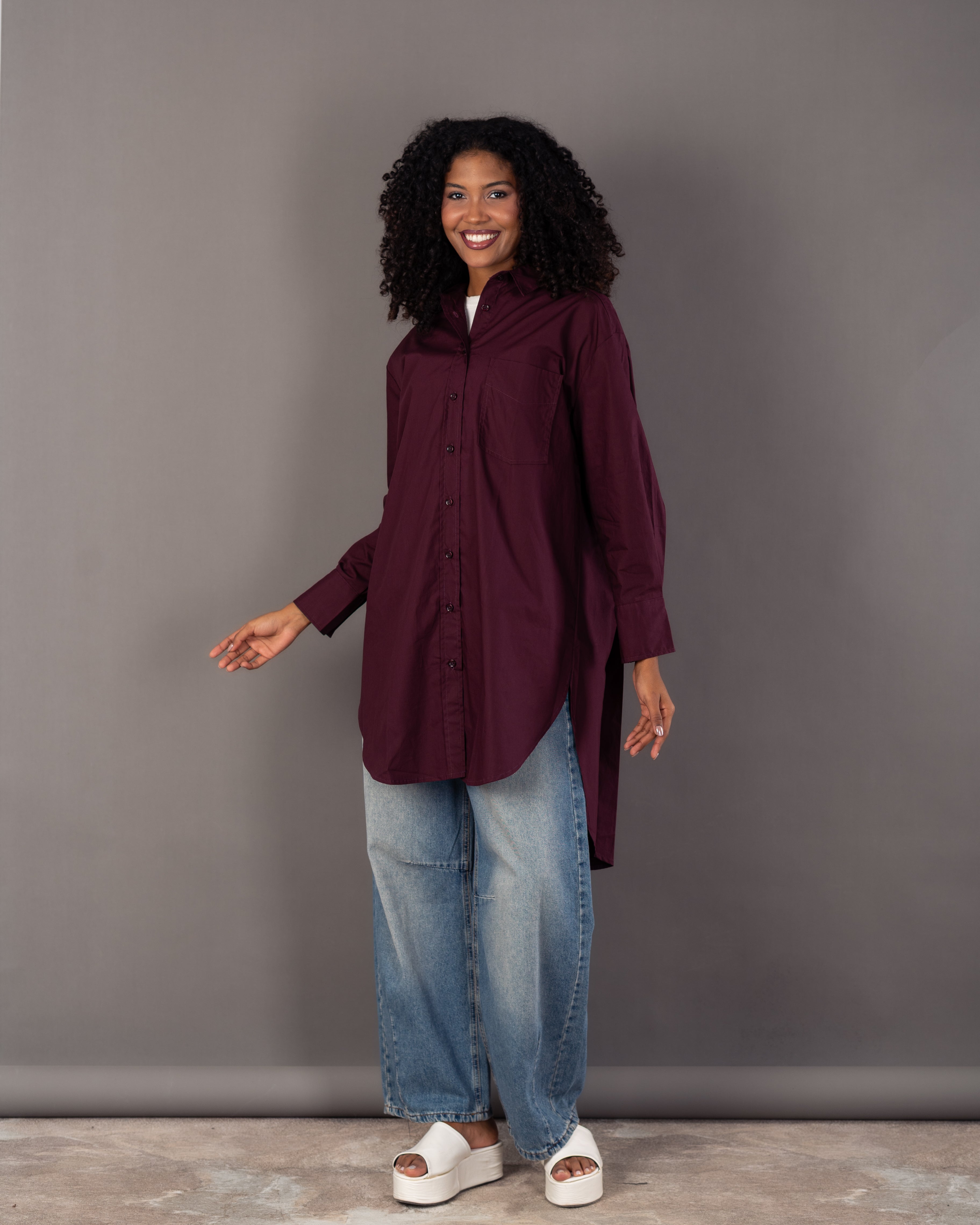 Colored Long - Plain Shirt