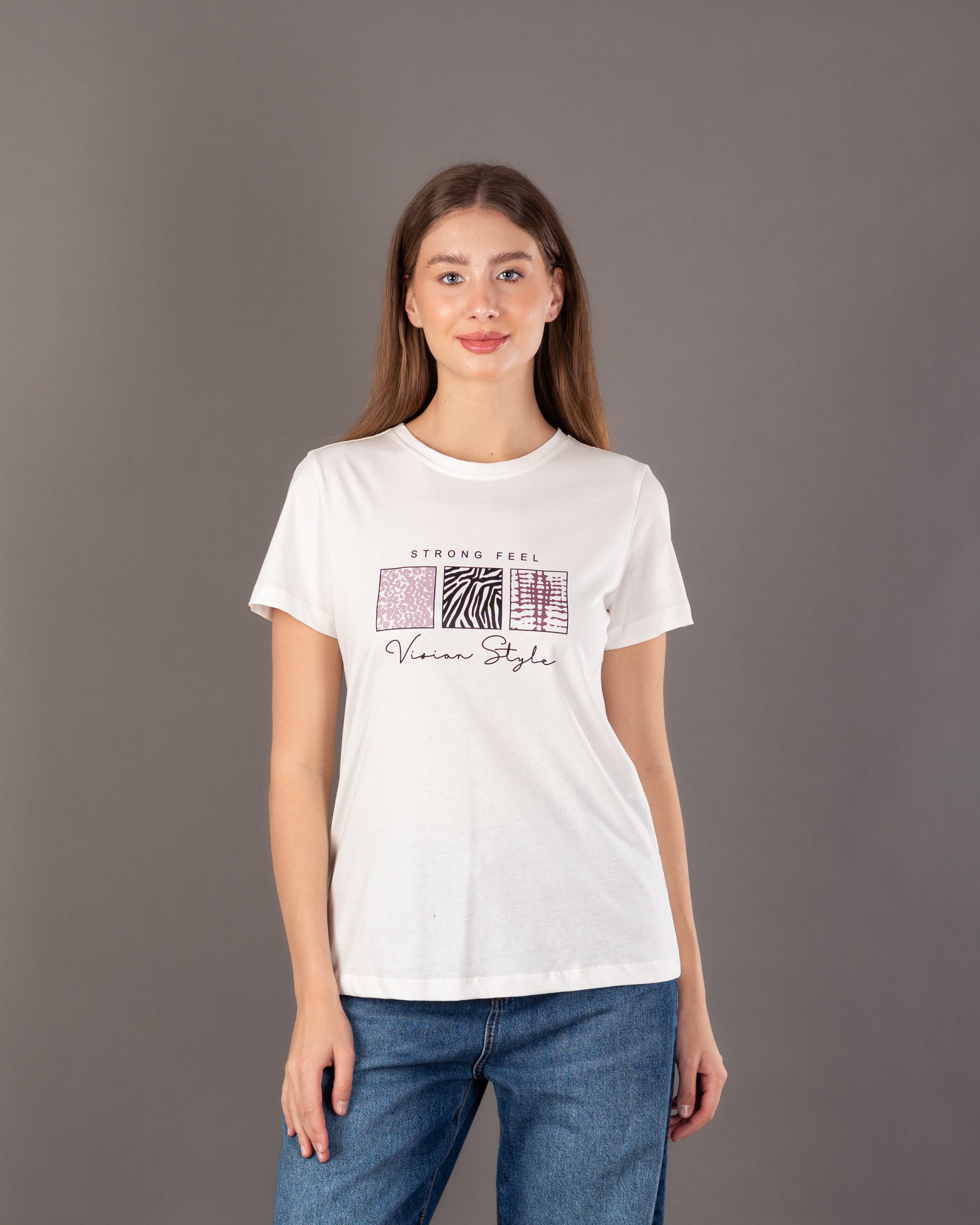 Colored Square Print T-Shirt