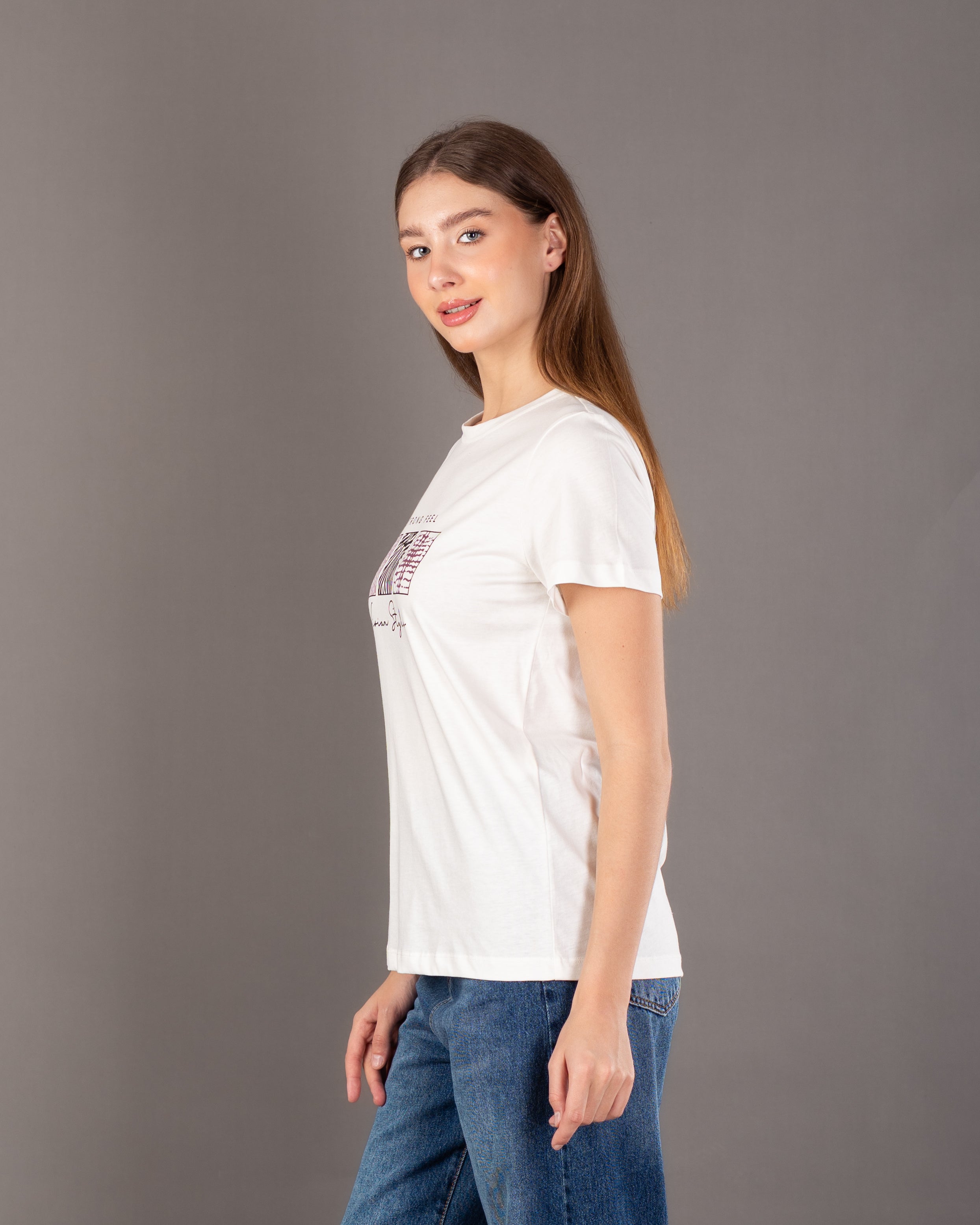 Colored Square Print T-Shirt