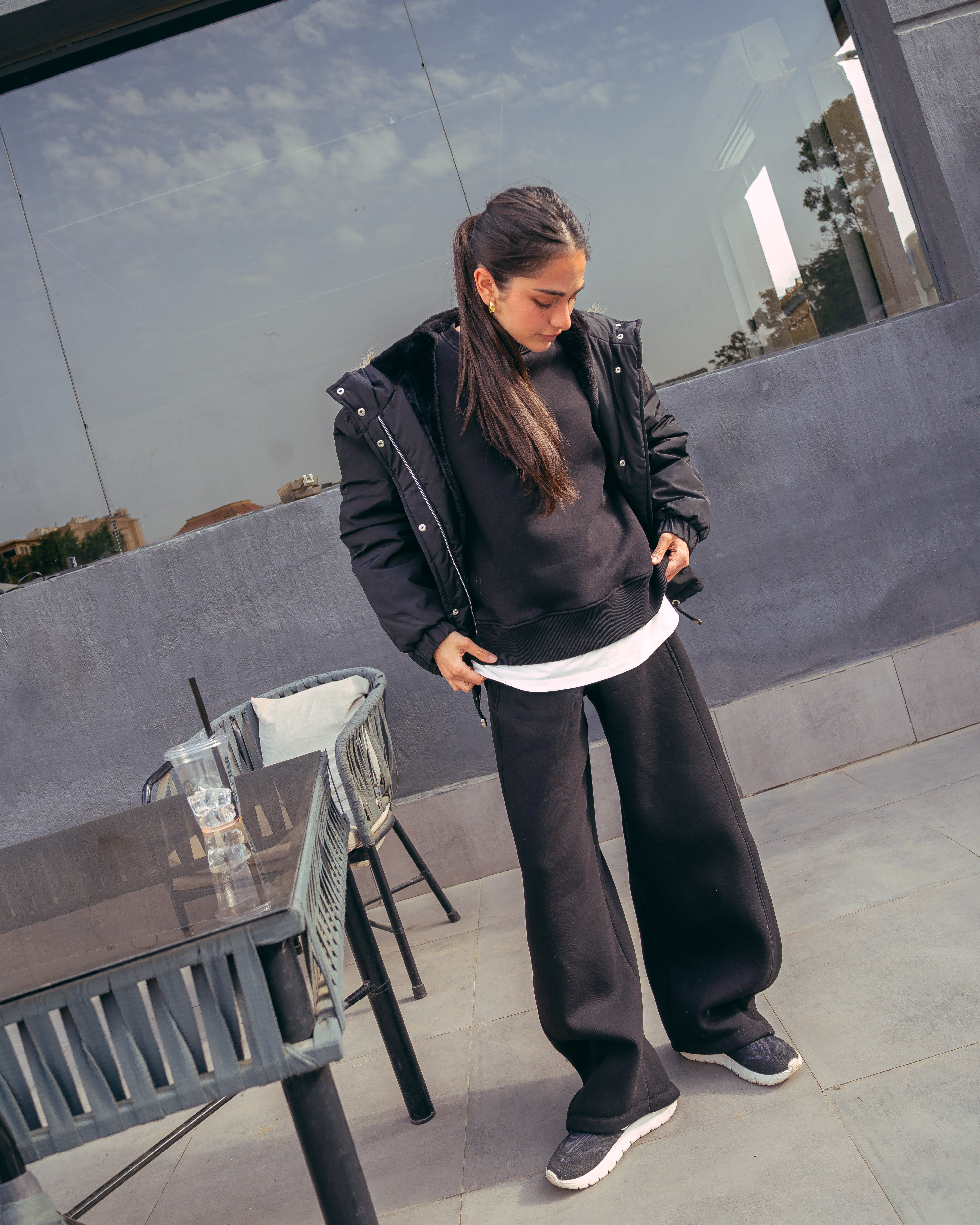 Plain Sweatshirt - With Contrast Trim